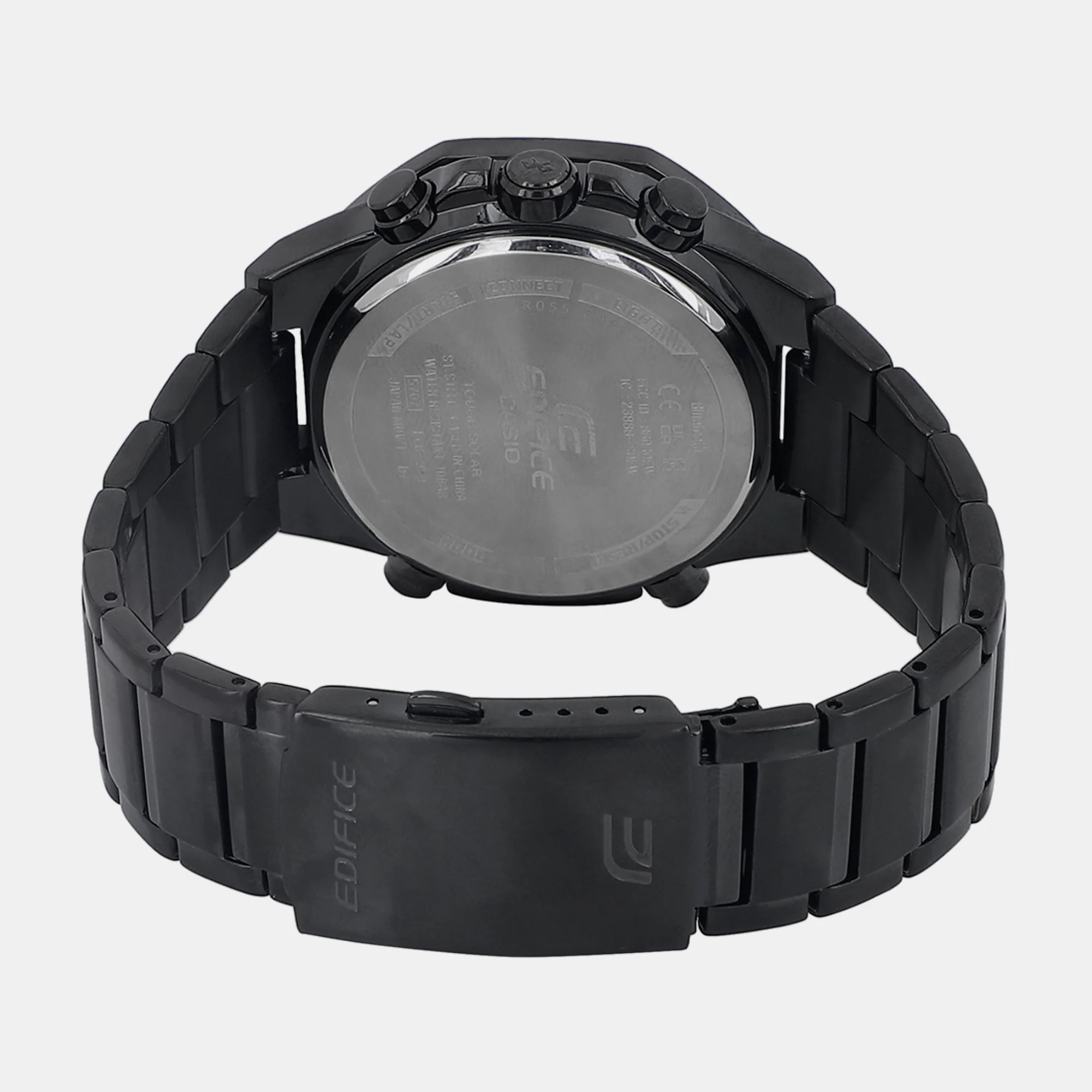 Edifice Men Quartz Black Dial Analog-Digital Stainless Steel Watch EX556 - Image 4