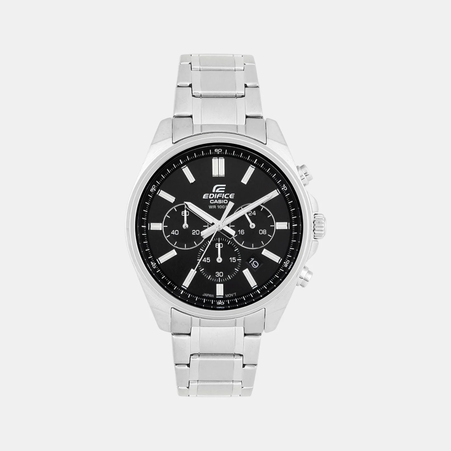 G-Shock Men Quartz Black Dial Chronograph Stainless Steel Watch ED596