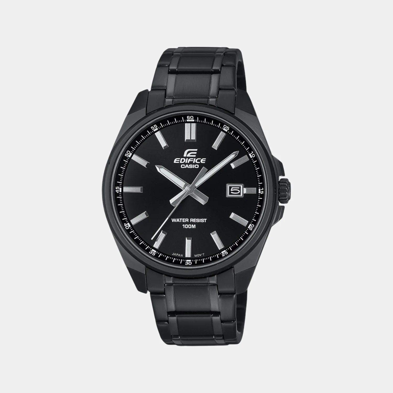 Edifice Men Quartz Black Dial Analog Stainless Steel Watch ED620
