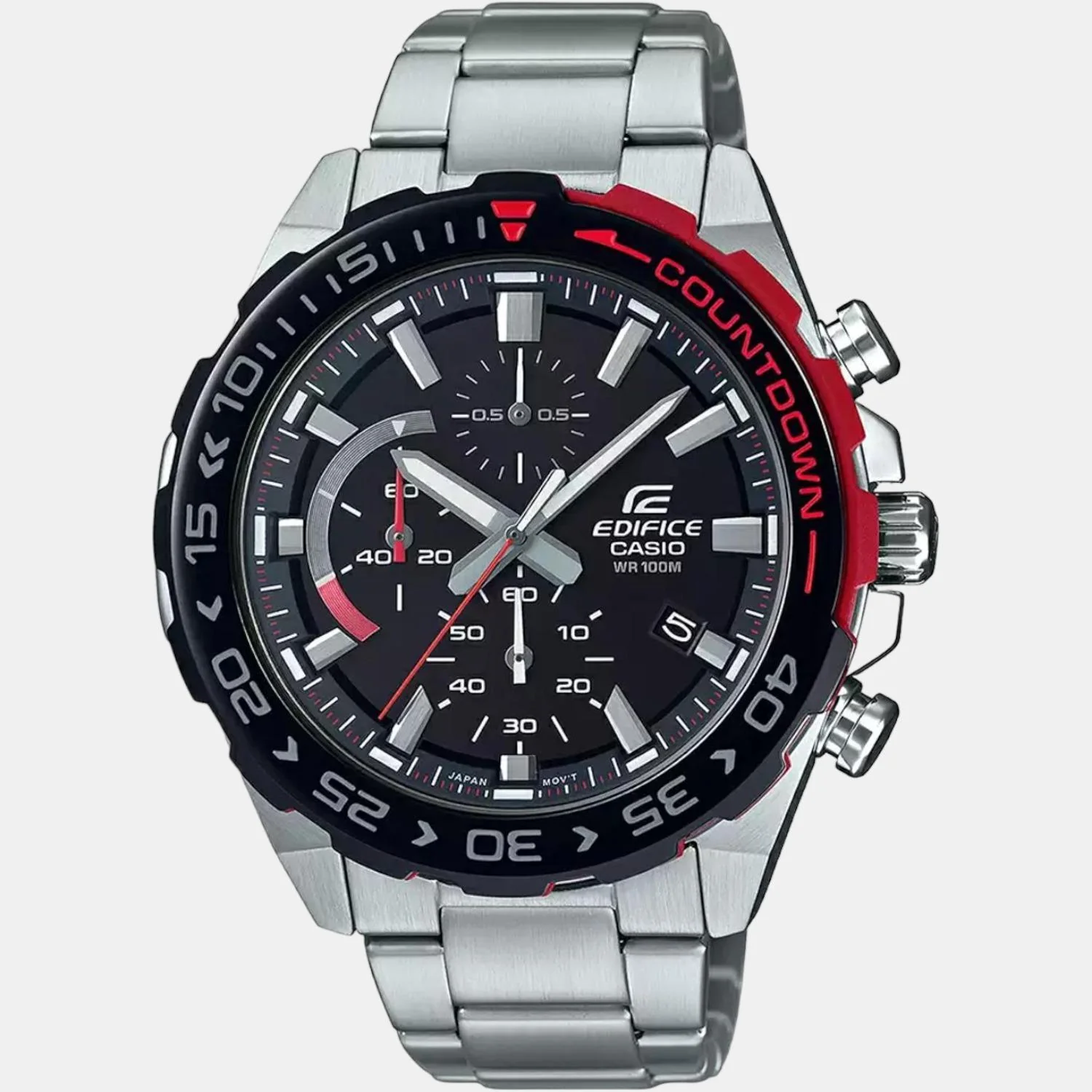 Edifice Men Quartz Black Dial Chronograph Resin Watch ED478 - Image 2