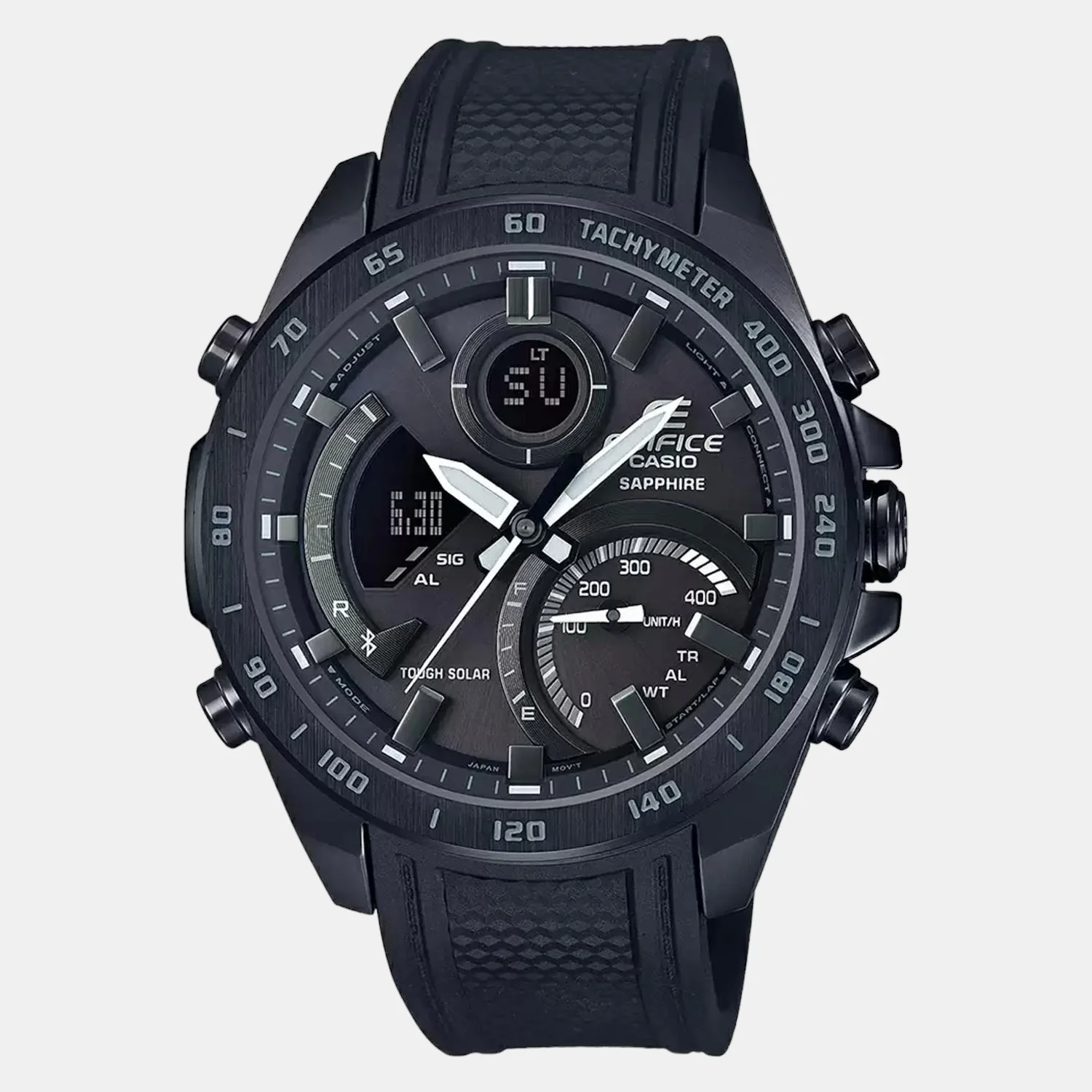 Edifice Men Quartz Black Dial Chronograph Resin Watch EX515 - Image 2