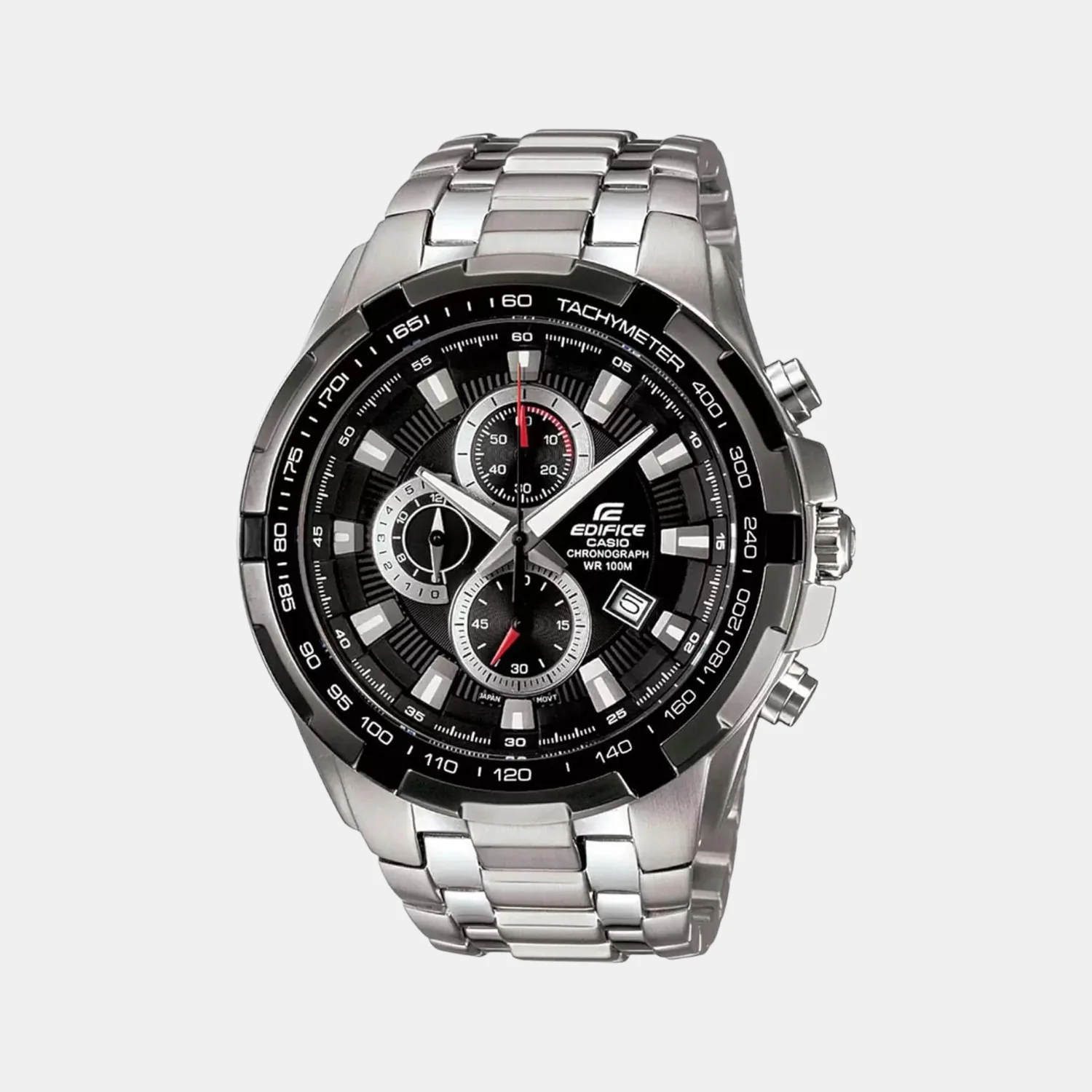 Edifice Men Quartz Black Dial Chronograph Stainless Steel Watch ED369 - Image 2