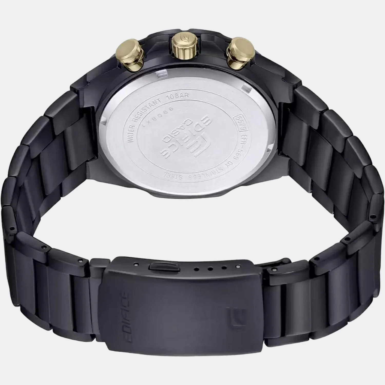 Edifice Men Quartz Black Dial Chronograph Stainless Steel Watch ED489 - Image 5