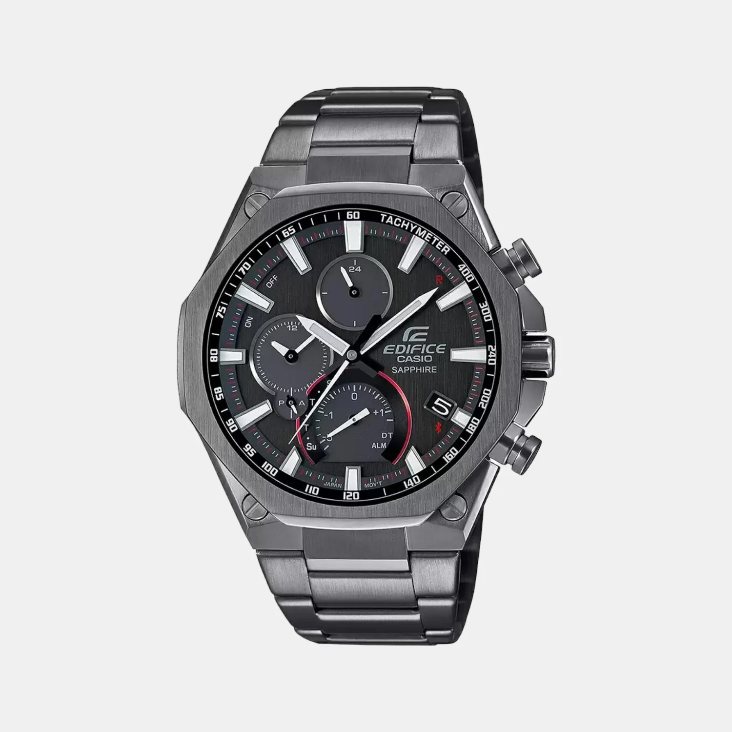 Edifice Men Quartz Black Dial Chronograph Stainless Steel Watch ED504