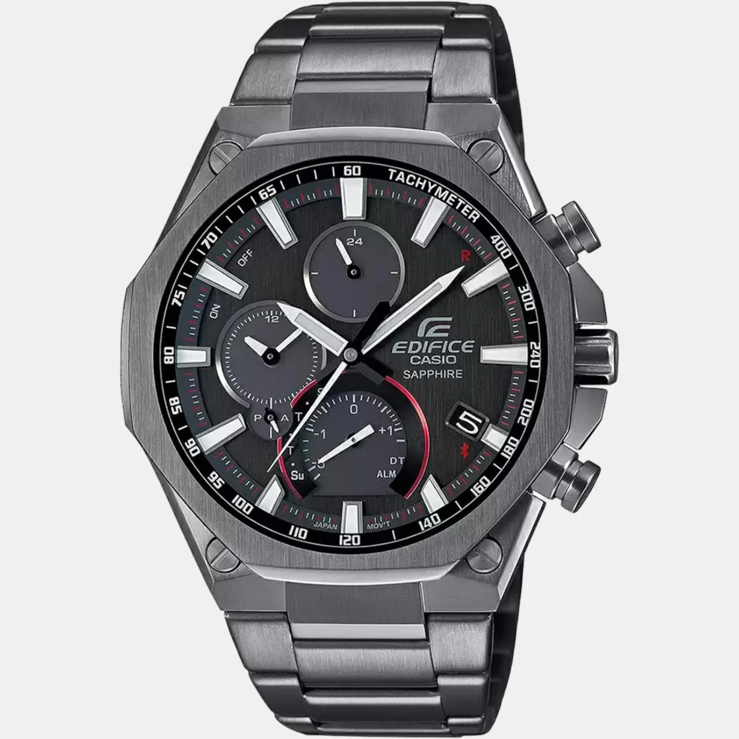 Edifice Men Quartz Black Dial Chronograph Stainless Steel Watch ED504 - Image 2
