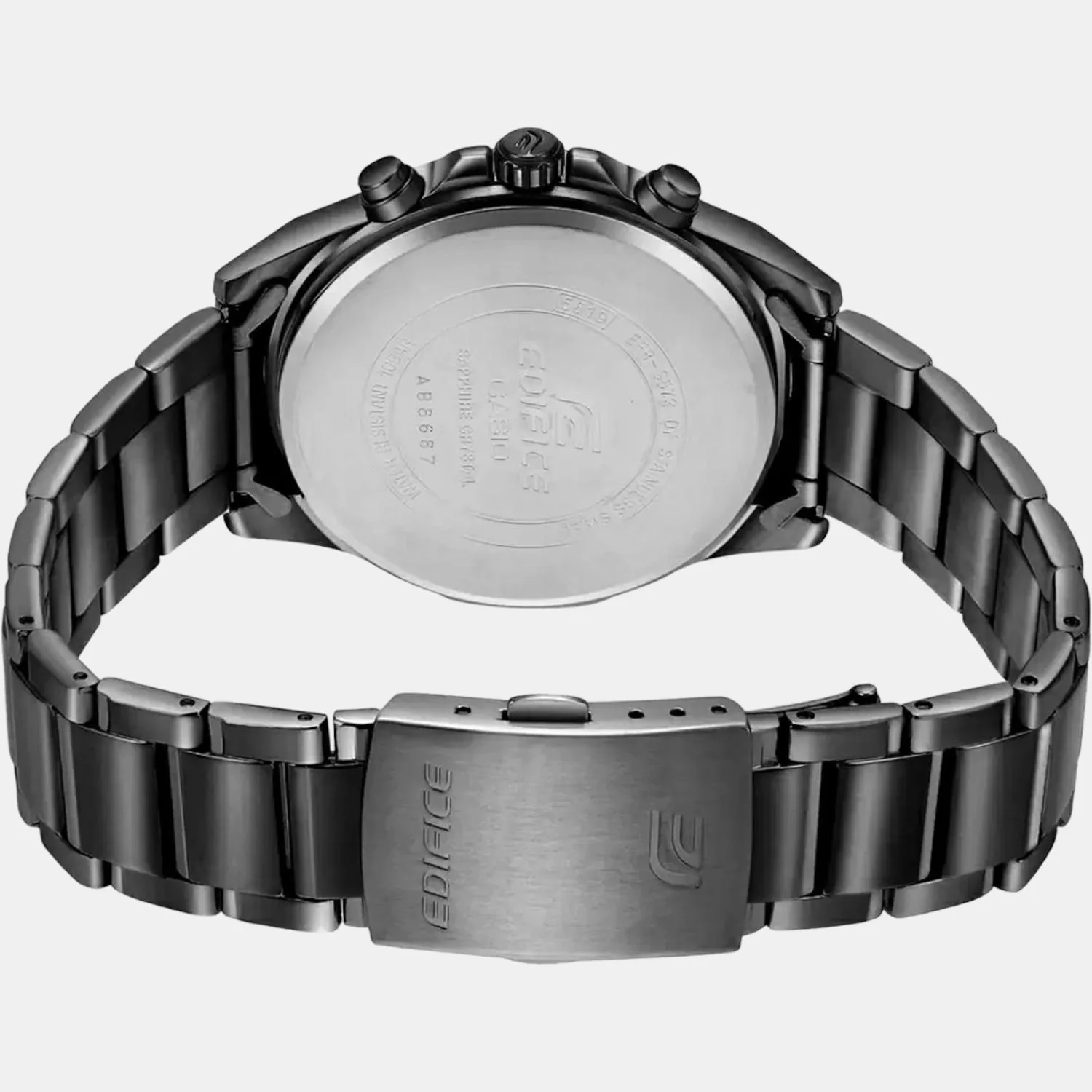 Edifice Men Quartz Black Dial Chronograph Stainless Steel Watch ED507 - Image 5