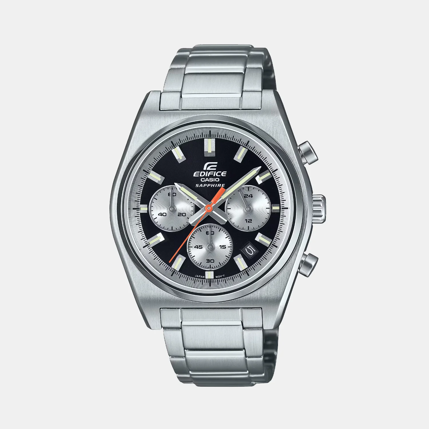 Edifice Men Quartz Black Dial Chronograph Stainless Steel Watch ED633 - Image 3