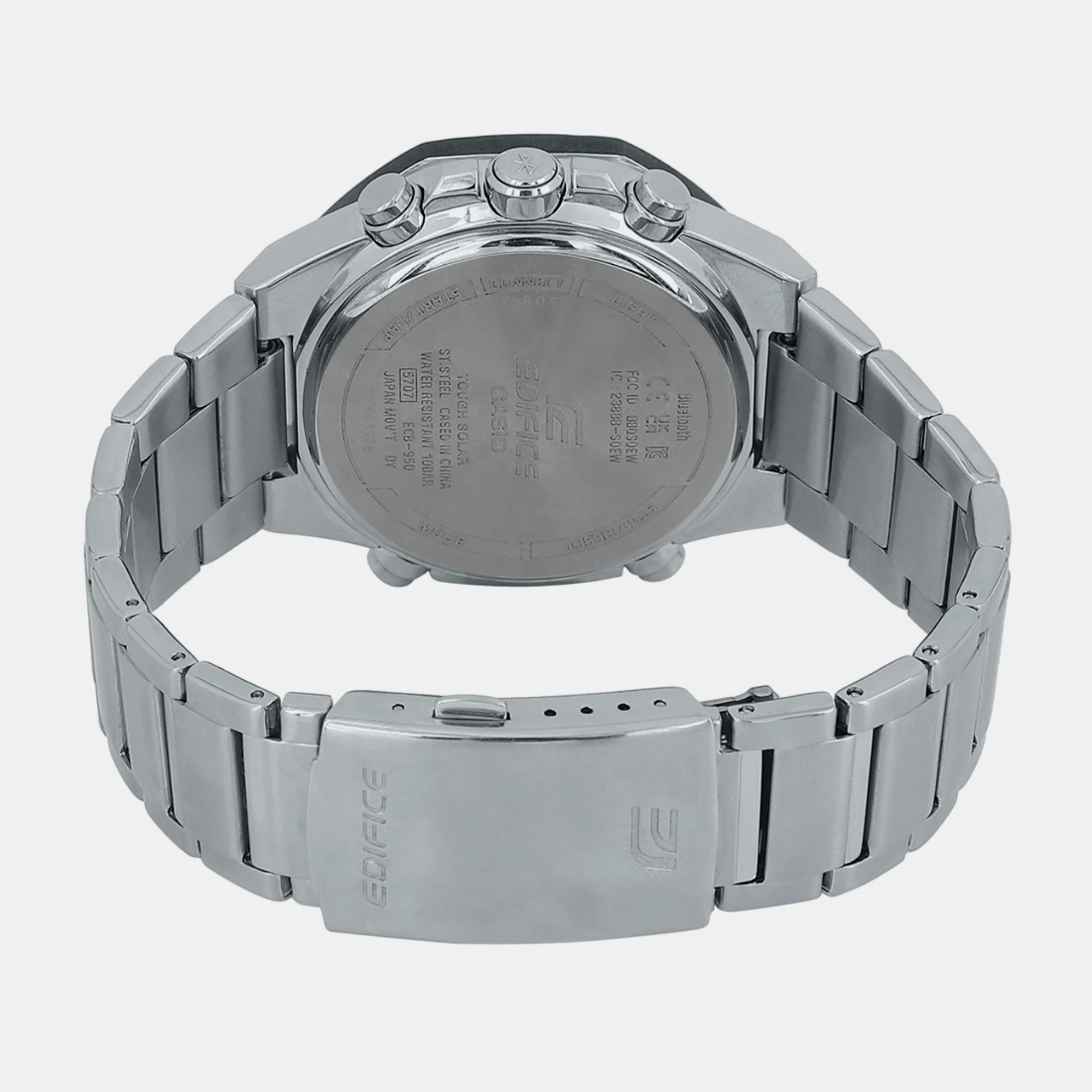 Edifice Men Quartz Blue Dial Analog-Digital Stainless Steel Watch EX555 - Image 5