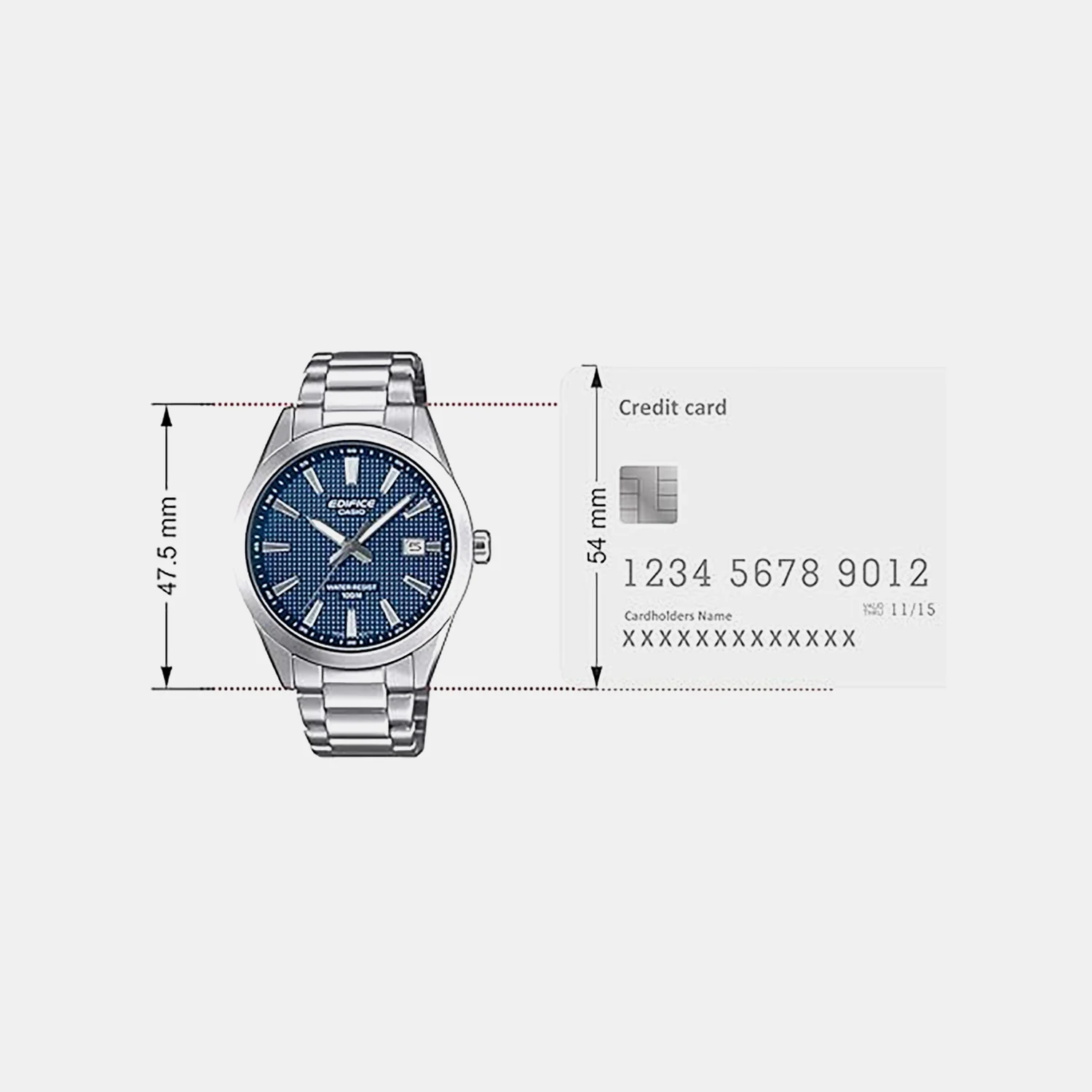 Edifice Men Quartz Blue Dial Analog Stainless Steel Watch ED684 EFV-160D-2AVDF - Image 6