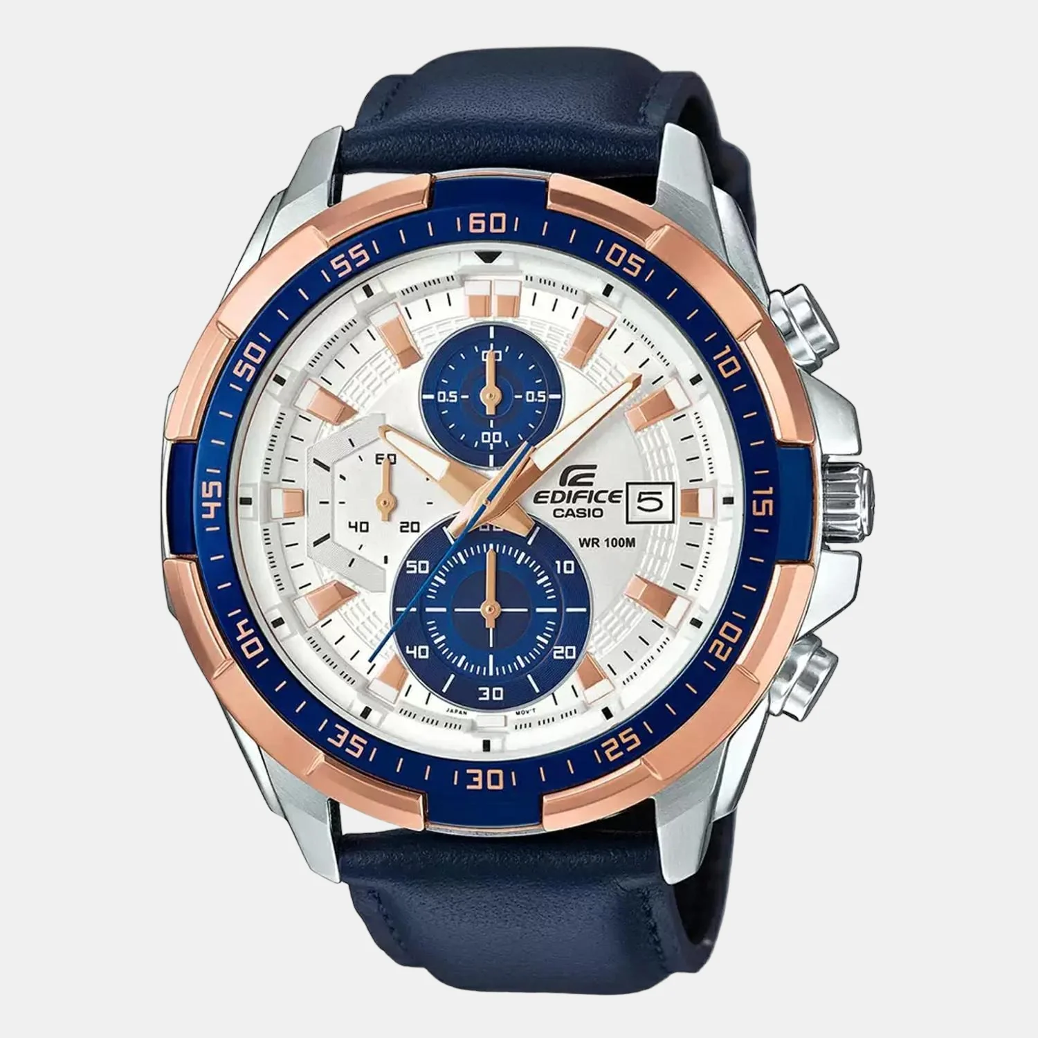 G-Shock Men Quartz Cream Dial Chronograph Leather Watch EX306 - Image 2