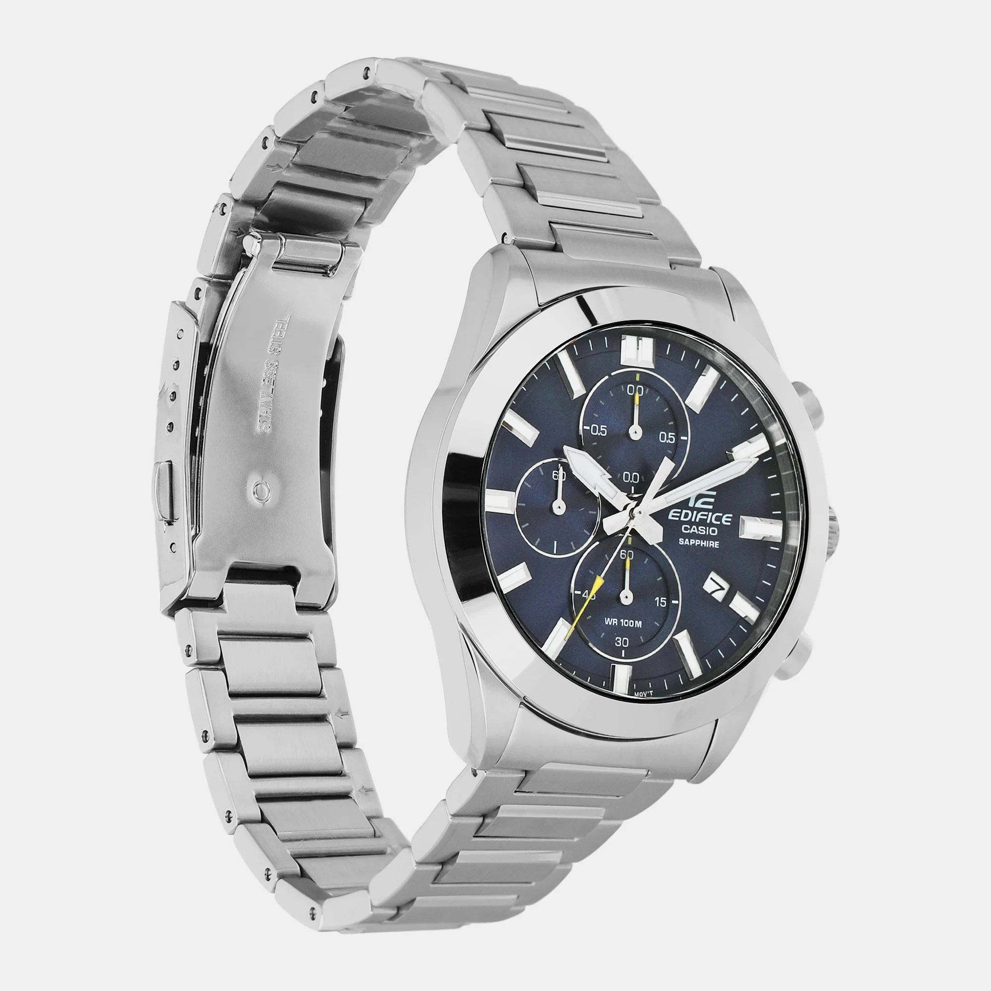 Edifice Men Quartz Blue Dial Chronograph Stainless Steel Watch ED581 - Image 4
