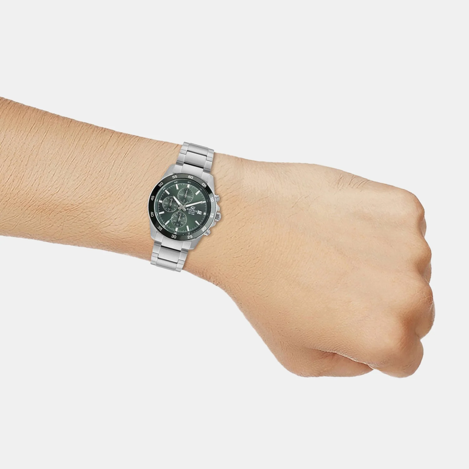 Edifice Men Quartz Green Dial Analog Stainless Steel Watch EFR-526D-3AVUDF ED614 - Image 8