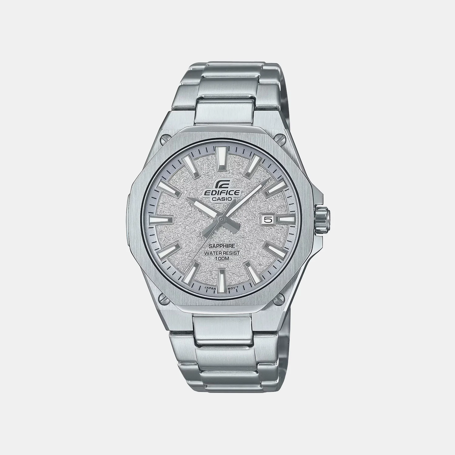 Edifice Men Quartz Grey Dial Analog Stainless Steel Watch ED679 EFR-S108DE-8AVUDF