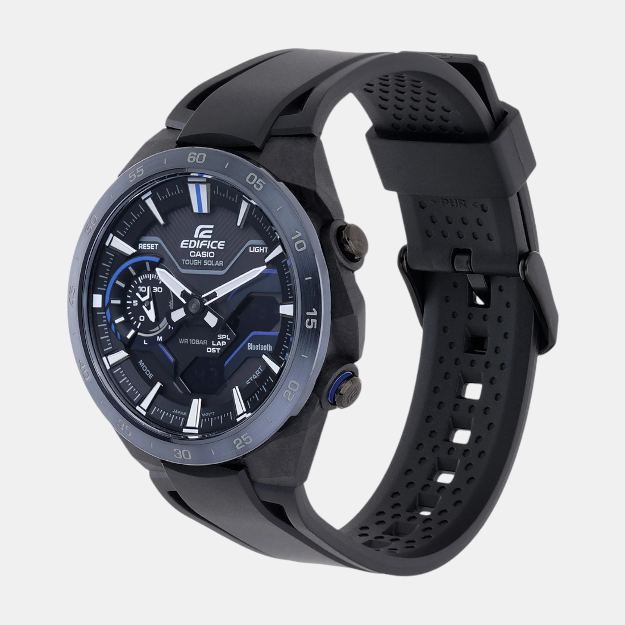 Edifice Men Solar Black Dial Analog-Digital Resin Watch ED611 - Image 5
