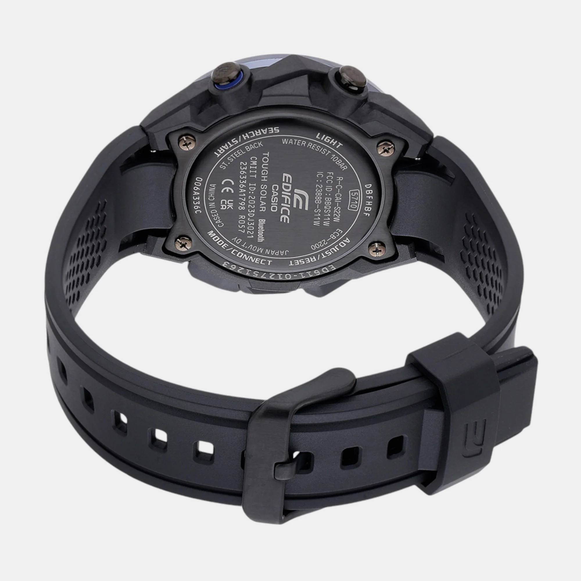 Edifice Men Solar Black Dial Analog-Digital Resin Watch ED611 - Image 7