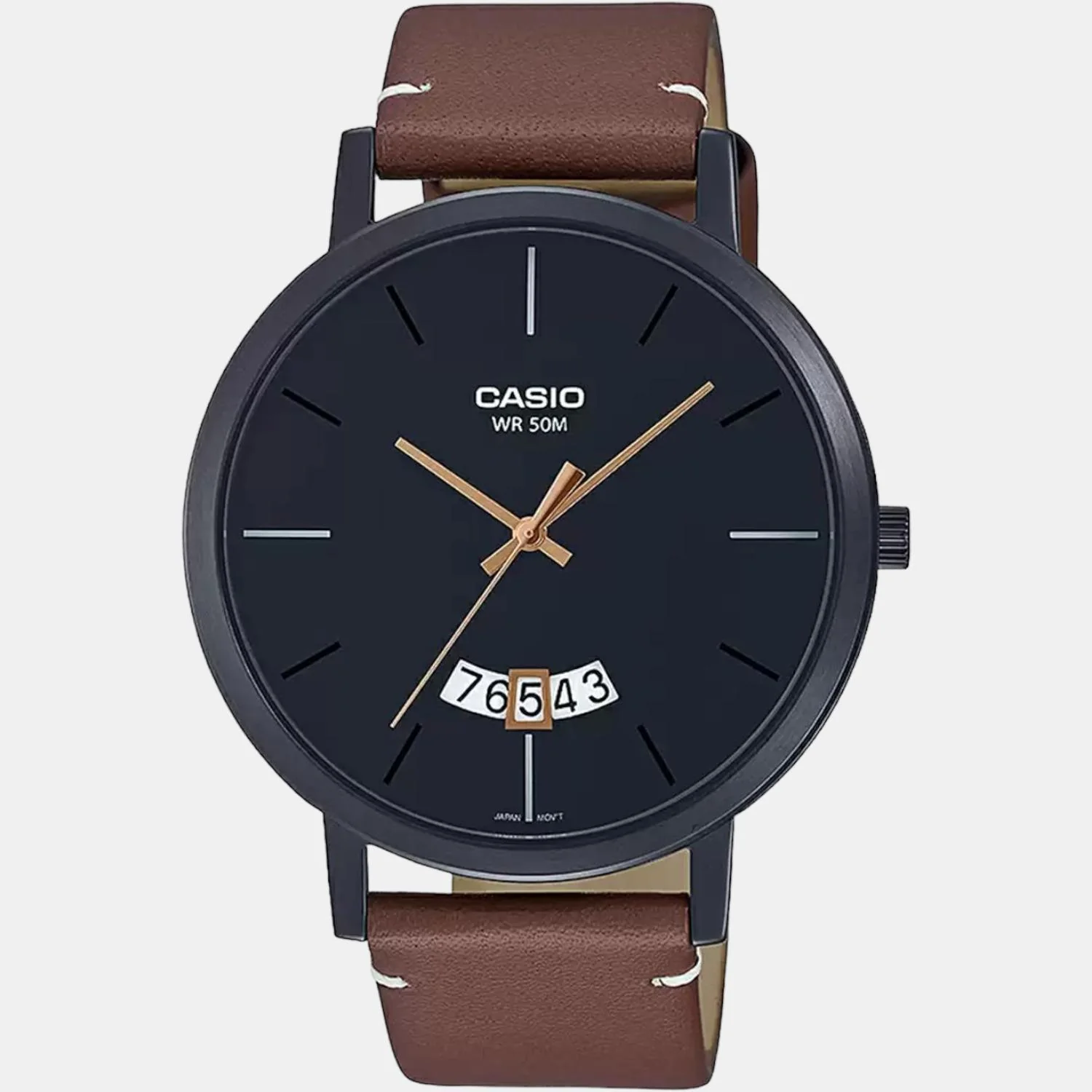 Enticer Men Quartz Black Dial Analog Leather Watch A1868 - Image 2