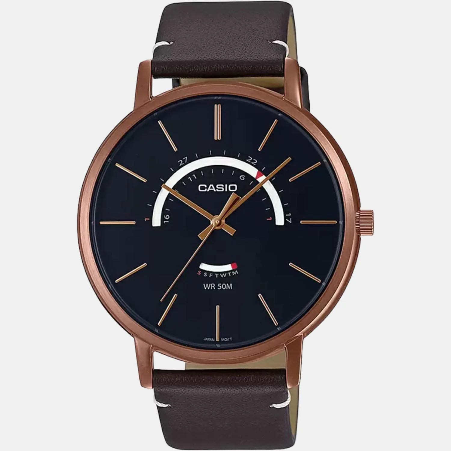 Enticer Men Quartz Black Dial Analog Leather Watch A1883 - Image 2