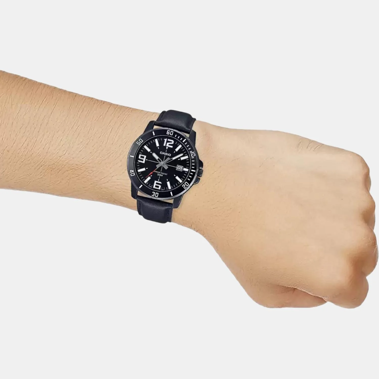 Enticer Men Quartz Black Dial Analog Leather Watch A1981 - Image 5