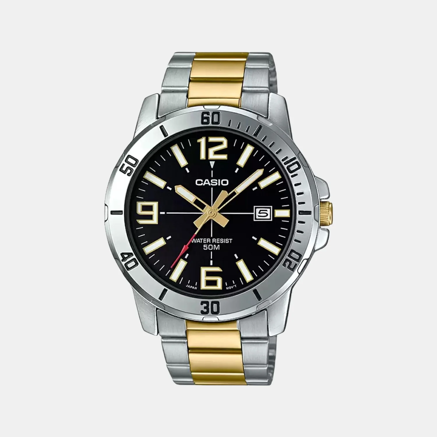 Enticer Men Quartz Black Dial Analog Stainless Steel Watch A1735