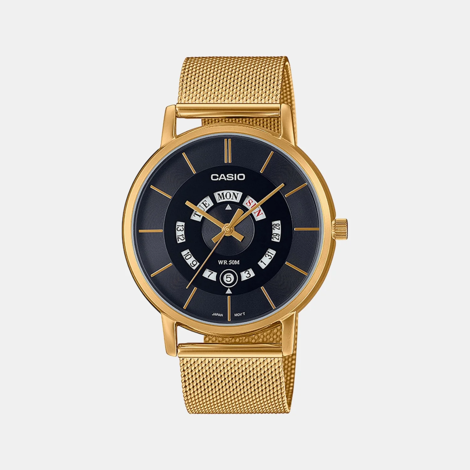 Enticer Men Quartz Black Dial Analog Stainless Steel Watch A2137