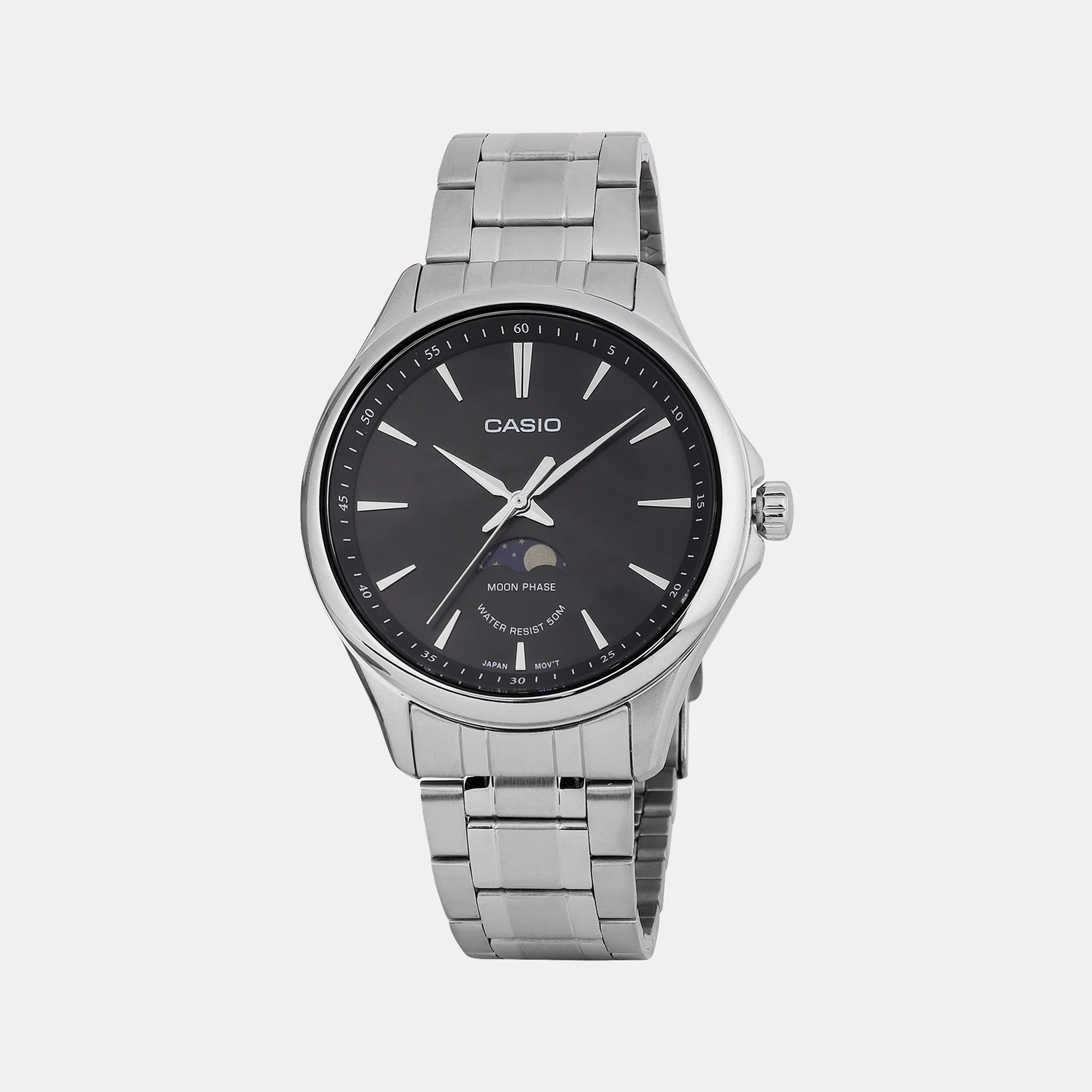 Enticer Men Quartz Black Dial Analog Stainless Steel Watch A2165