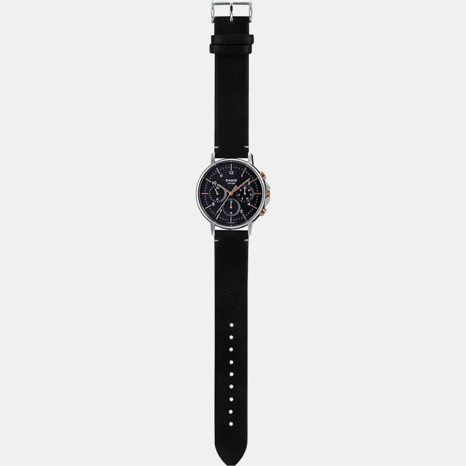 Enticer Men Quartz Black Dial Chronograph Leather Watch A1847 - Image 7