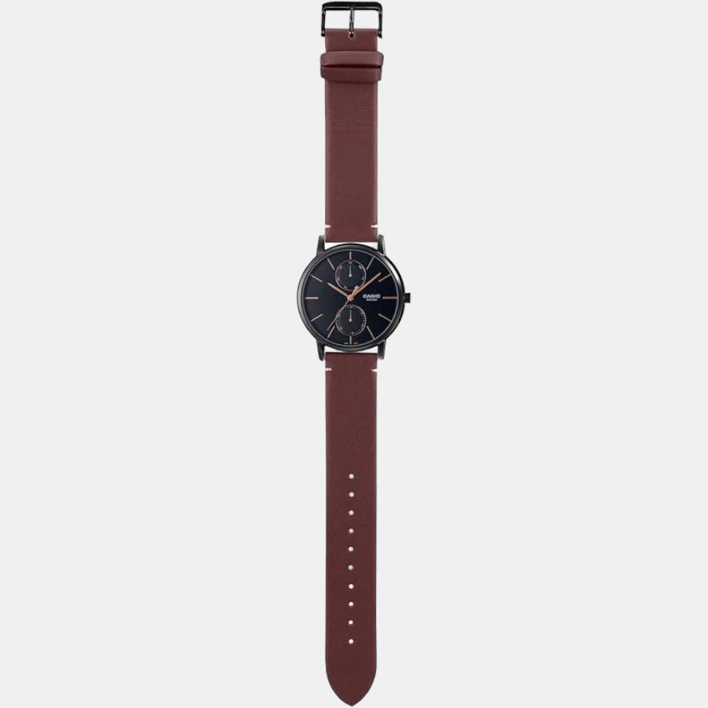 Enticer Men Quartz Black Dial Chronograph Leather Watch A2062 - Image 5