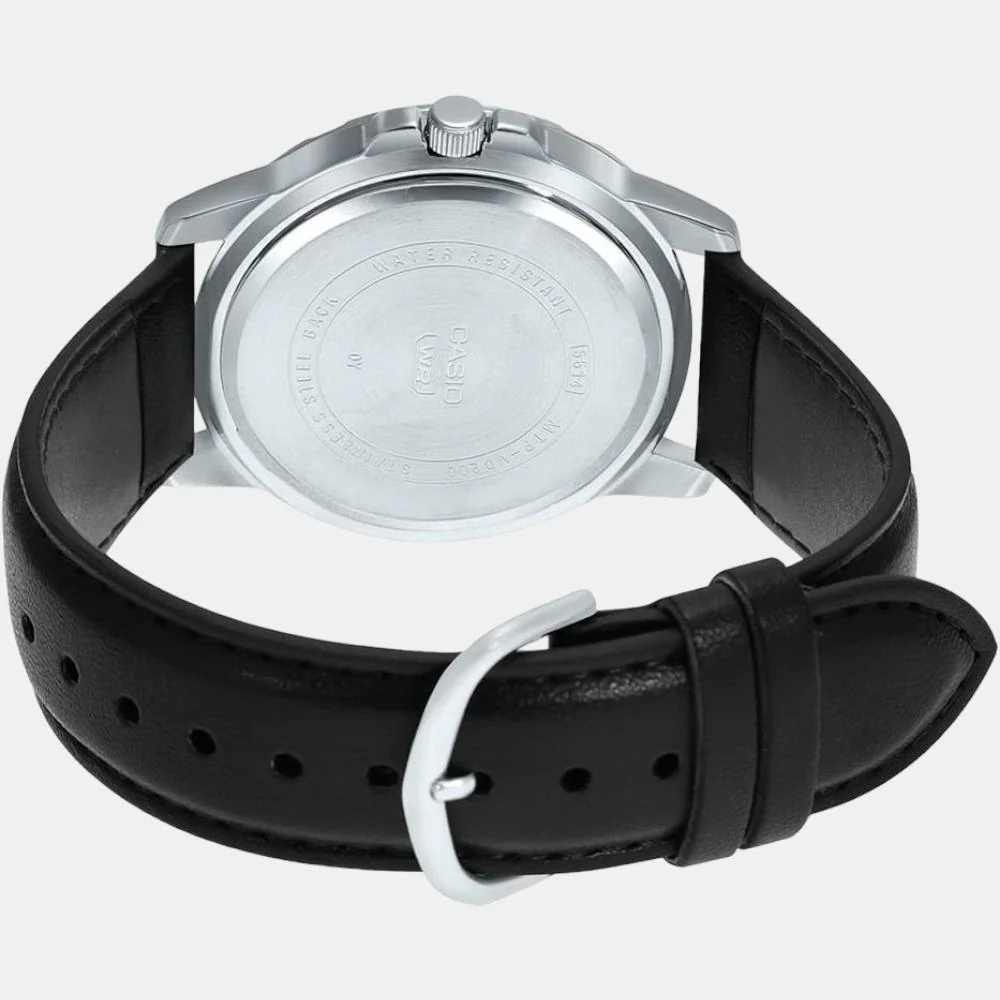 Enticer Men Quartz Black Dial Chronograph Leather Watch A2072 - Image 4