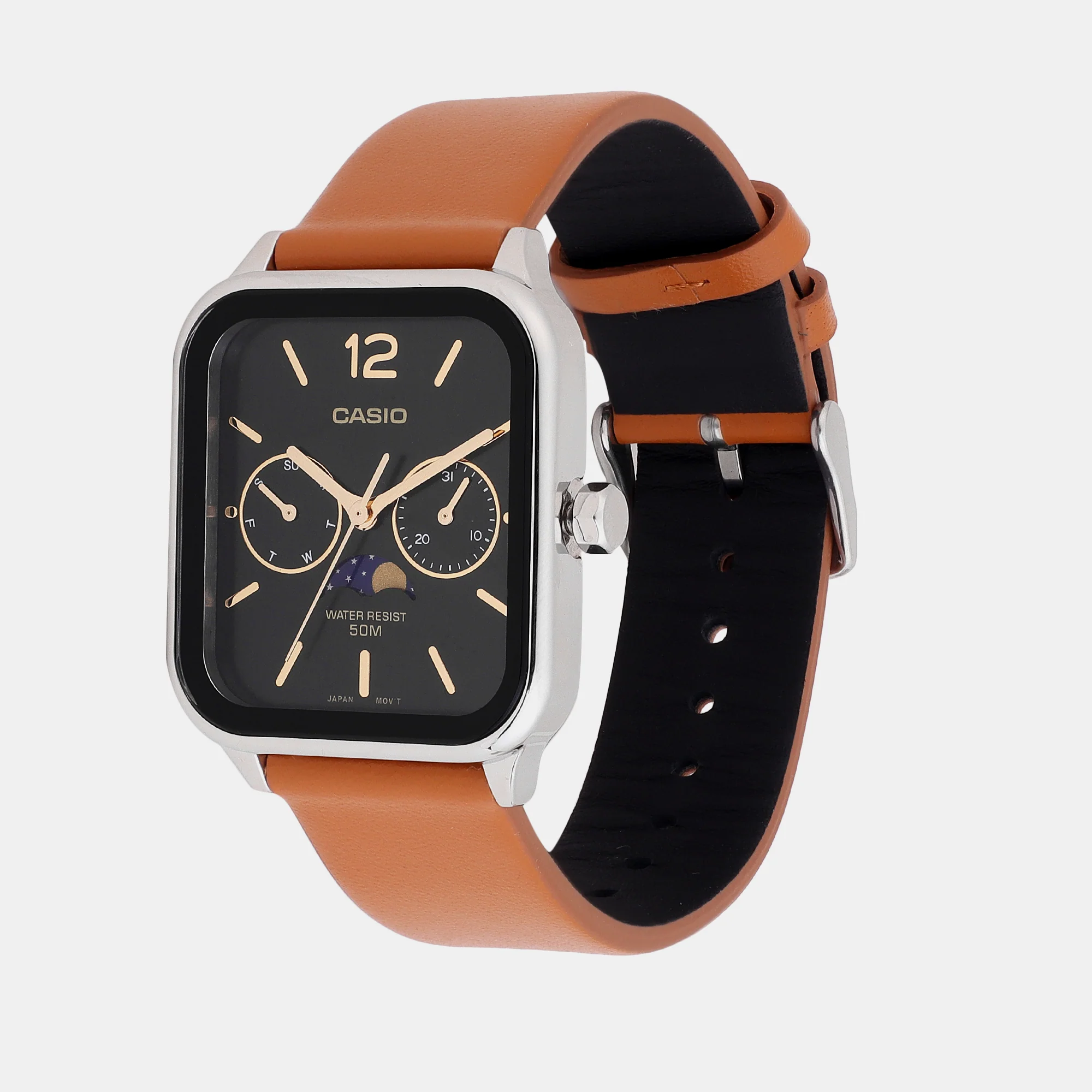 Enticer Men Quartz Black Dial Chronograph Leather Watch A2184 - Image 2