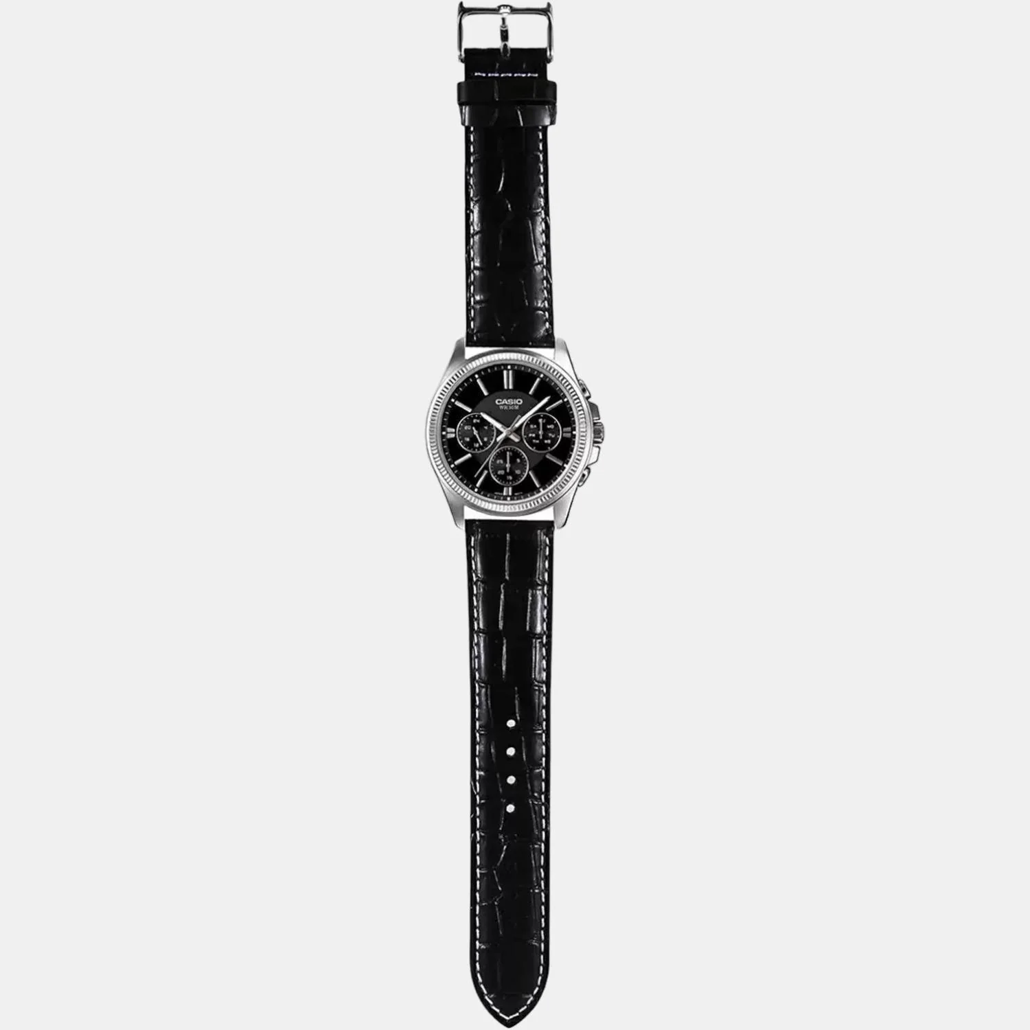 Enticer Men Quartz Black Dial Chronograph Leather Watch A838 - Image 6