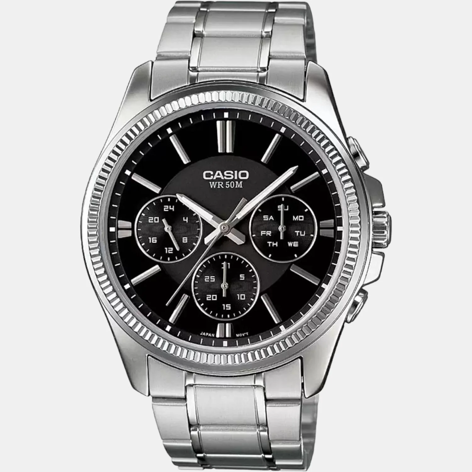 Enticer Men Quartz Black Dial Chronograph Stainless Steel Watch A836 - Image 3