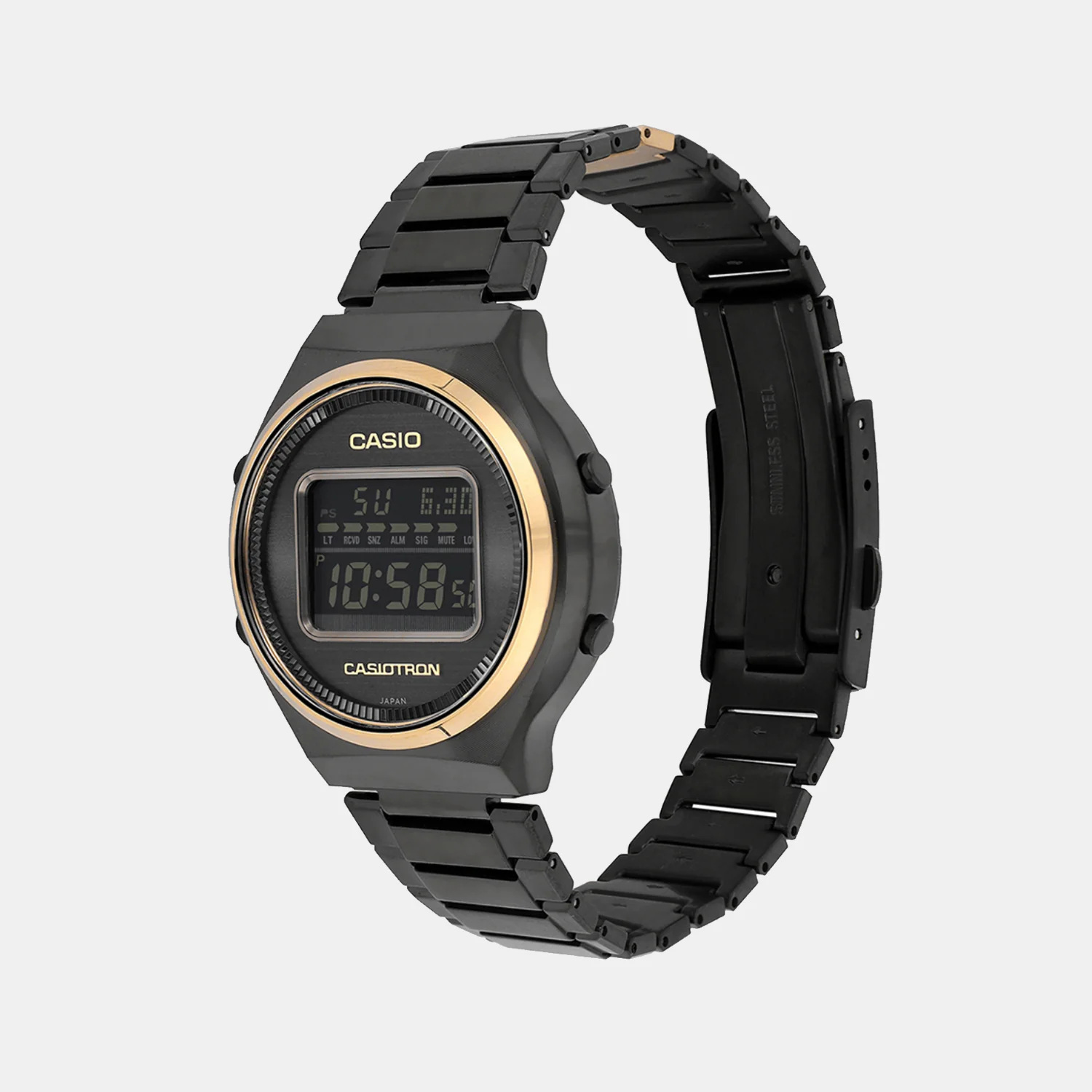 Enticer Men Quartz Black Dial Digital Stainless Steel Watch A2380 - Image 2
