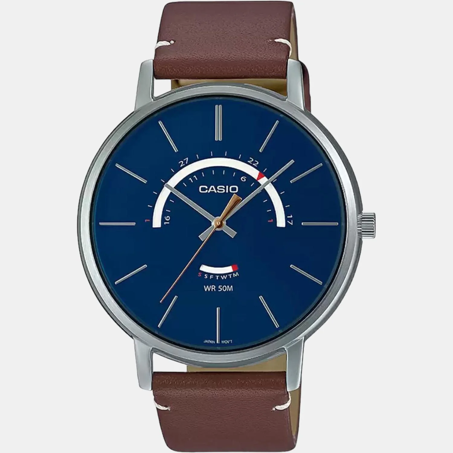 Enticer Men Quartz Blue Dial Analog Leather Watch A1878 - Image 2