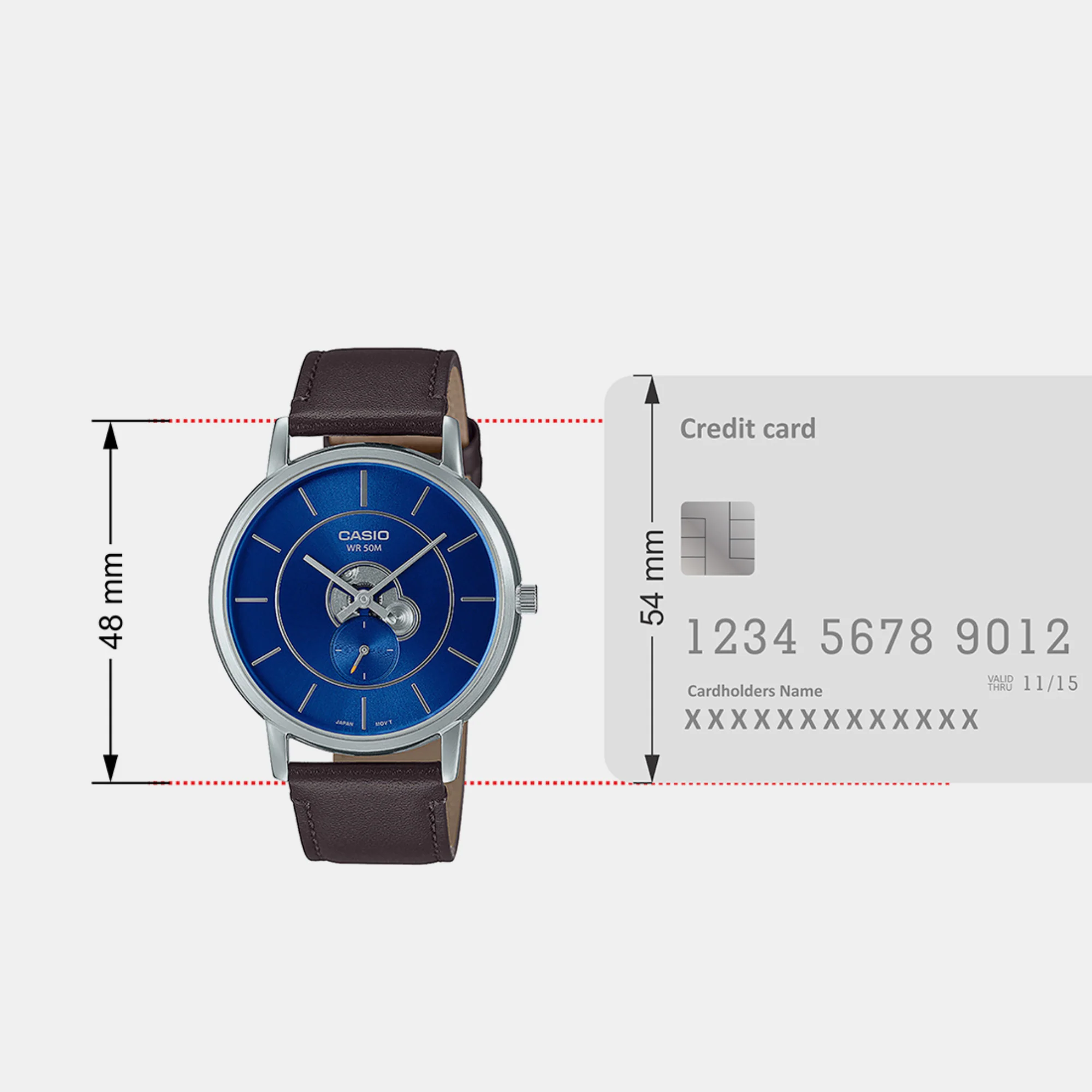 Enticer Men Quartz Blue Dial Analog Leather Watch A2131 - Image 7