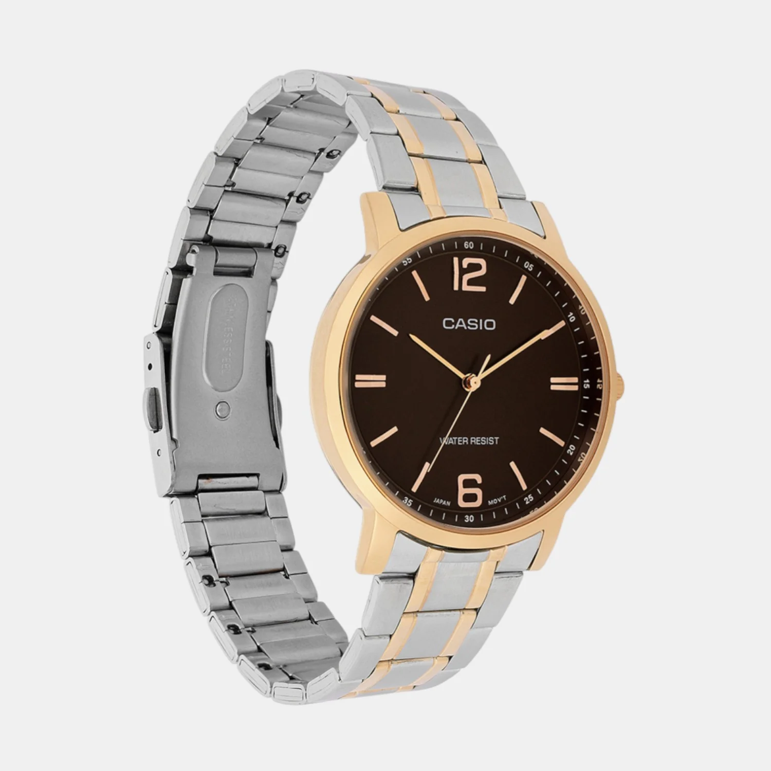 Enticer Men Quartz Brown Dial Analog Stainless Steel Watch A2435 - Image 2
