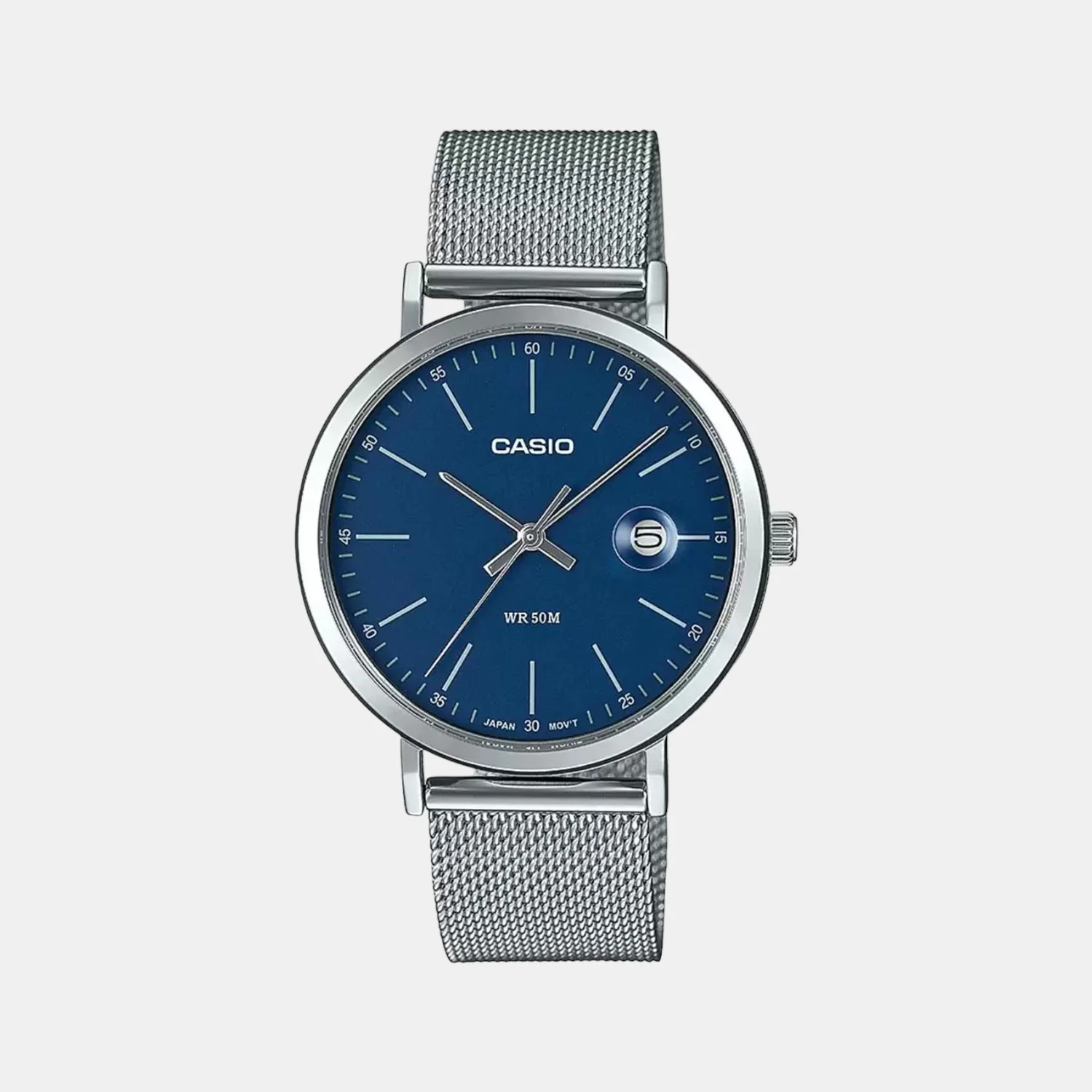 Enticer Men Quartz Blue Dial Analog Stainless Steel Watch A1828