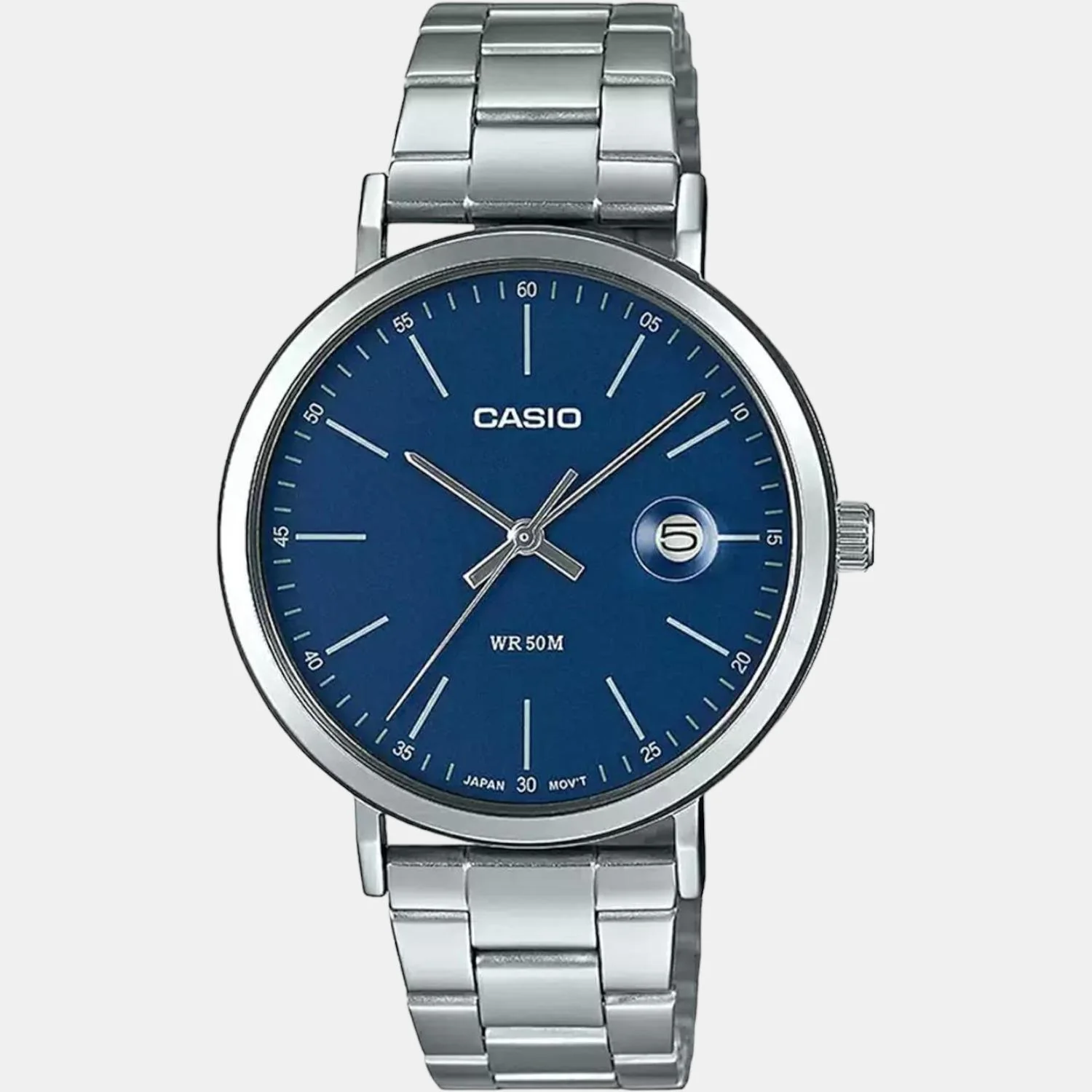 Enticer Men Quartz Blue Dial Analog Stainless Steel Watch A1832 - Image 2
