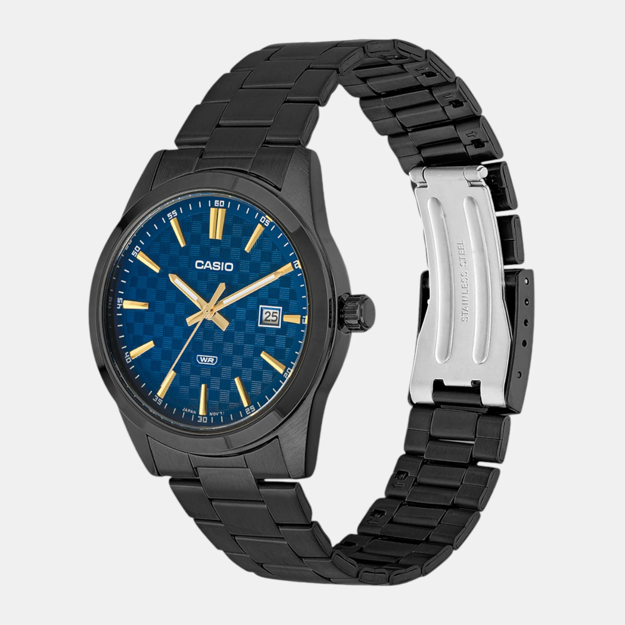 Enticer Men Quartz Blue Dial Analog Stainless Steel Watch A2239 - Image 3