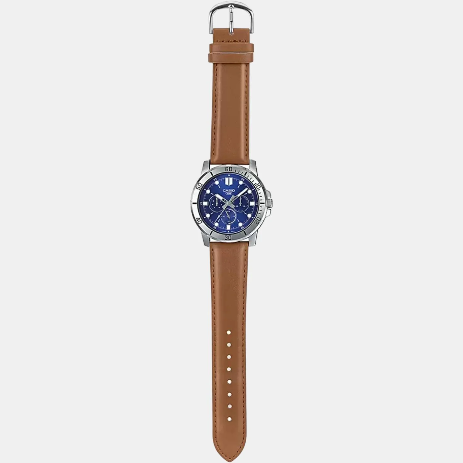 Enticer Men Quartz Blue Dial Chronograph Leather Watch A1752 - Image 6
