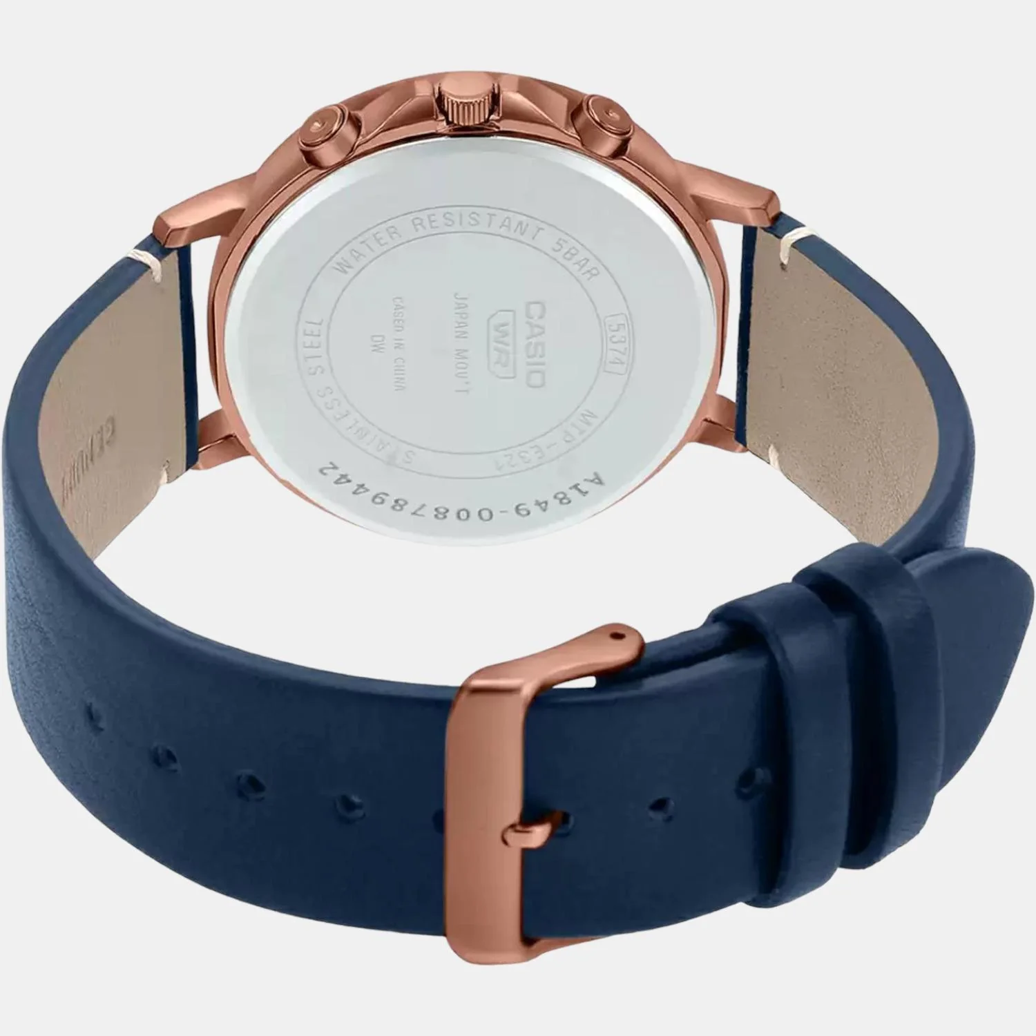 Enticer Men Quartz Blue Dial Chronograph Leather Watch A1849 - Image 5