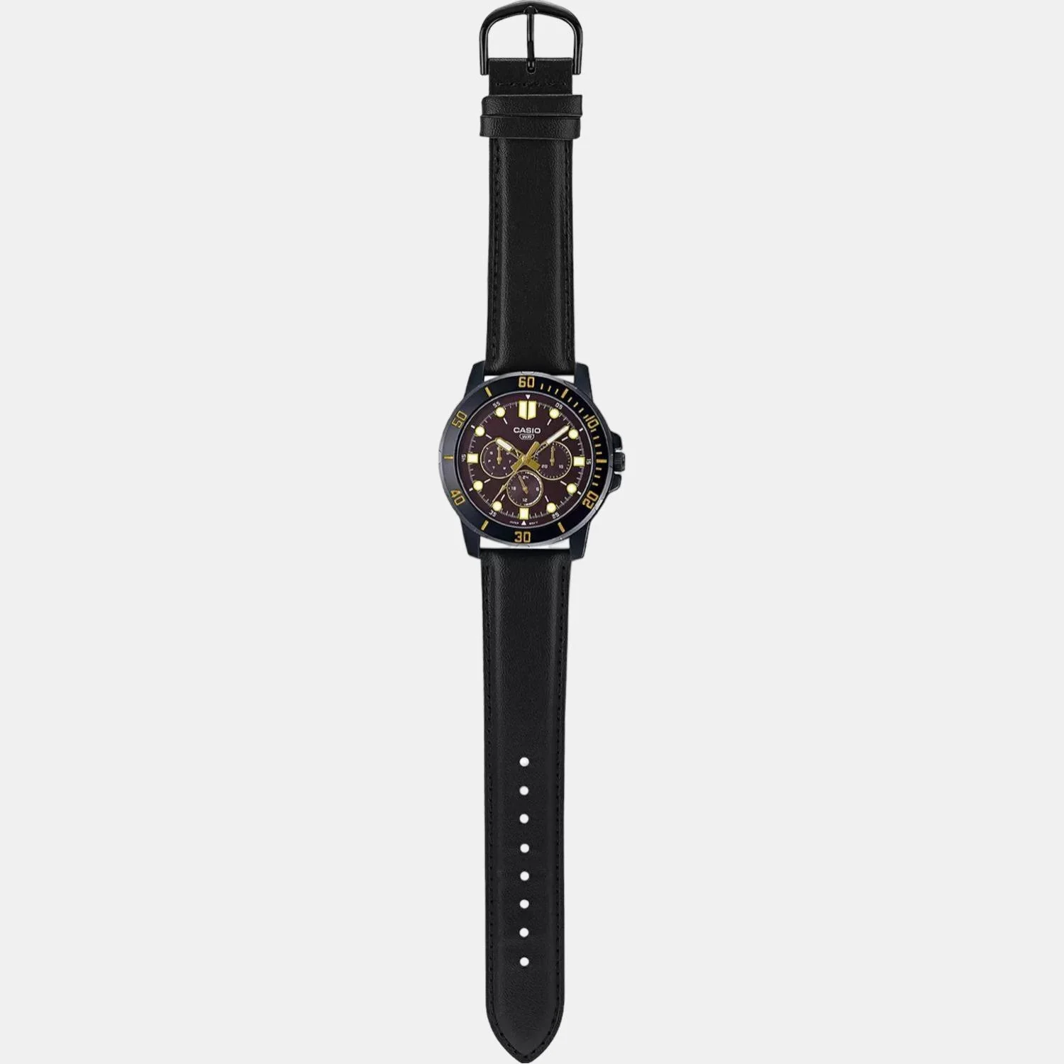 Enticer Men Quartz Brown Dial Chronograph Leather Watch A1988 - Image 6