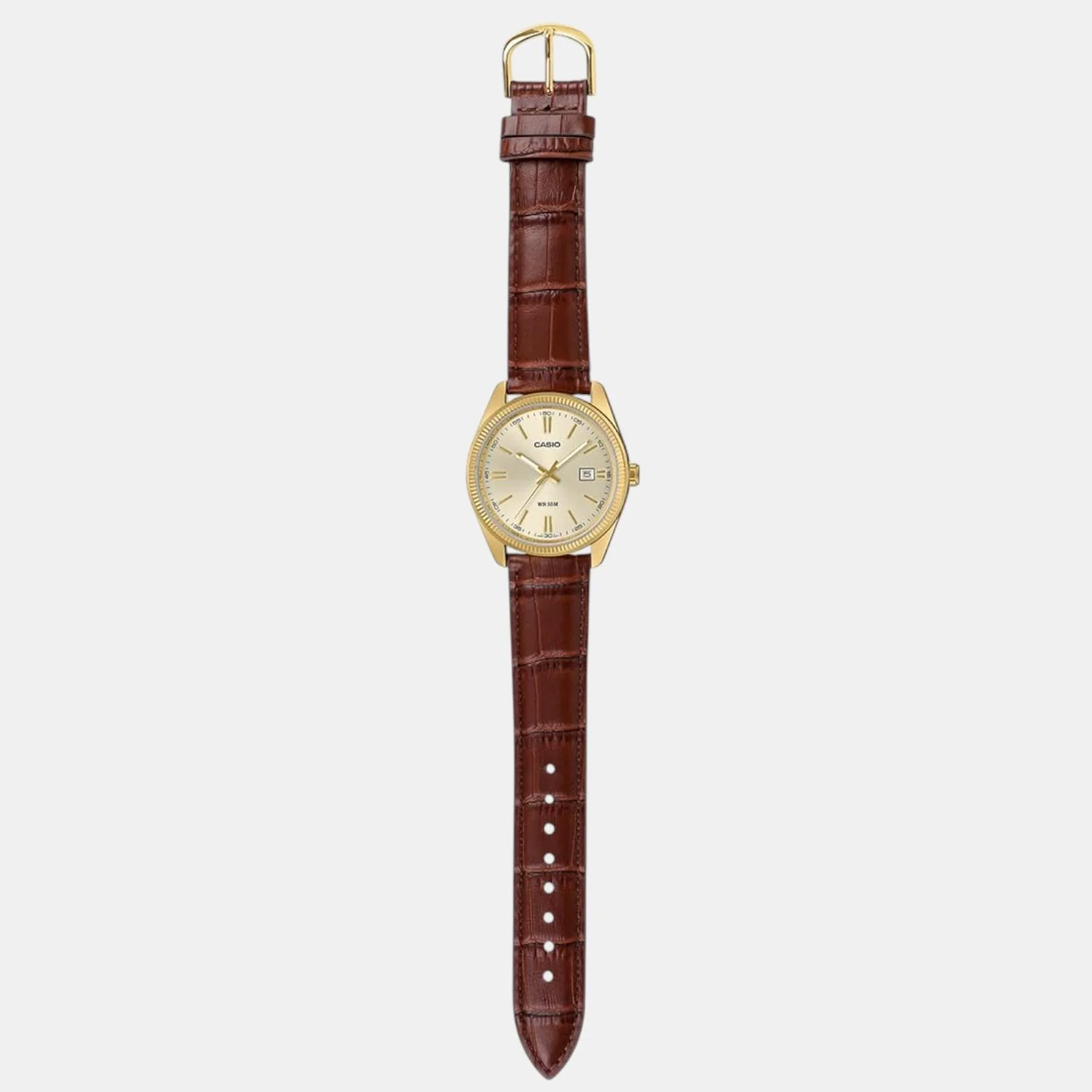 Enticer Men Quartz Gold Dial Analog Leather Watch A2396 - Image 5