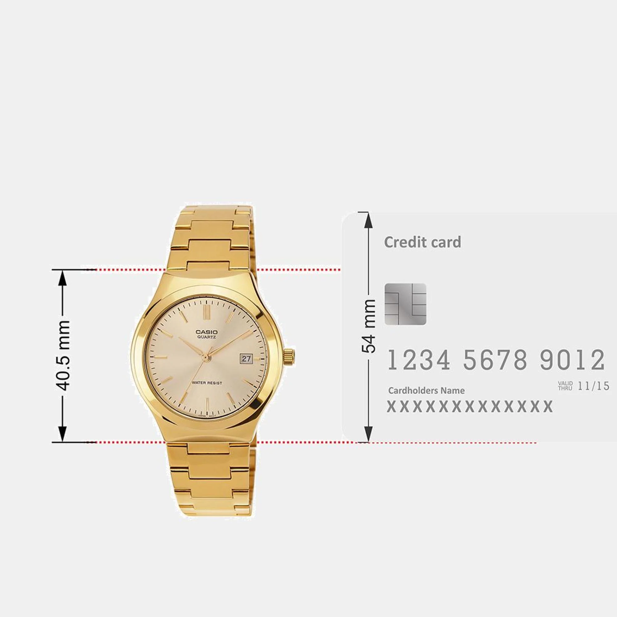 Enticer Men Quartz Gold Dial Analog Stainless Steel Watch A2299 - Image 8