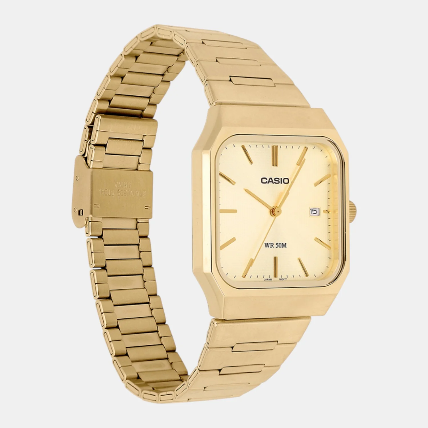 Enticer Men Quartz Gold Dial Analog Stainless Steel Watch A2470 - Image 2
