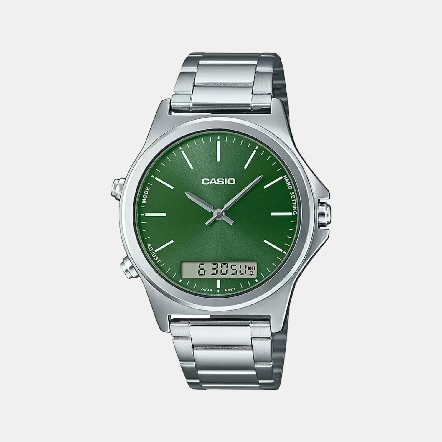 Enticer Men Quartz Green Dial Analog Stainless Steel Watch A1925