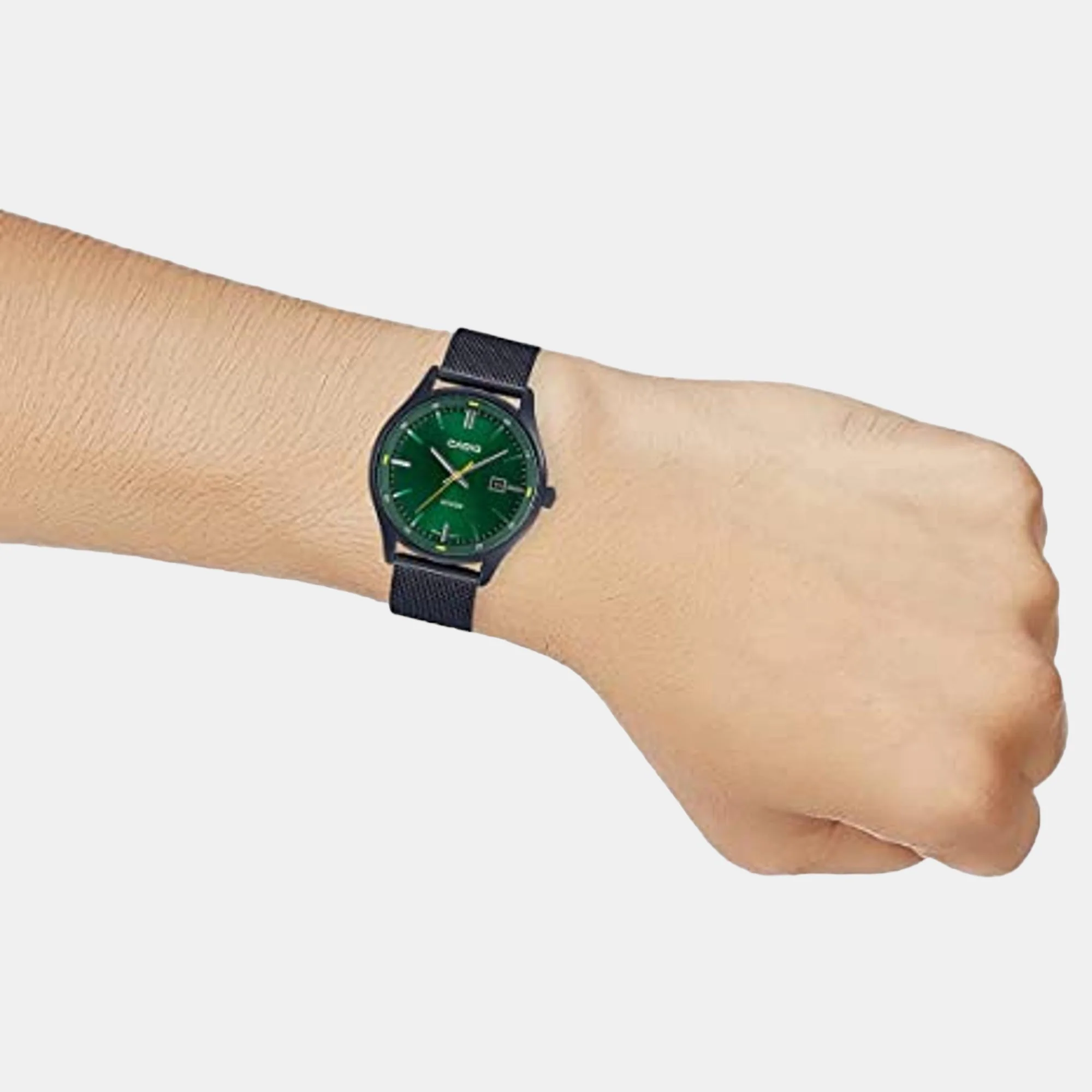 Enticer Men Quartz Green Dial Analog Mesh Watch A2105 - Image 6