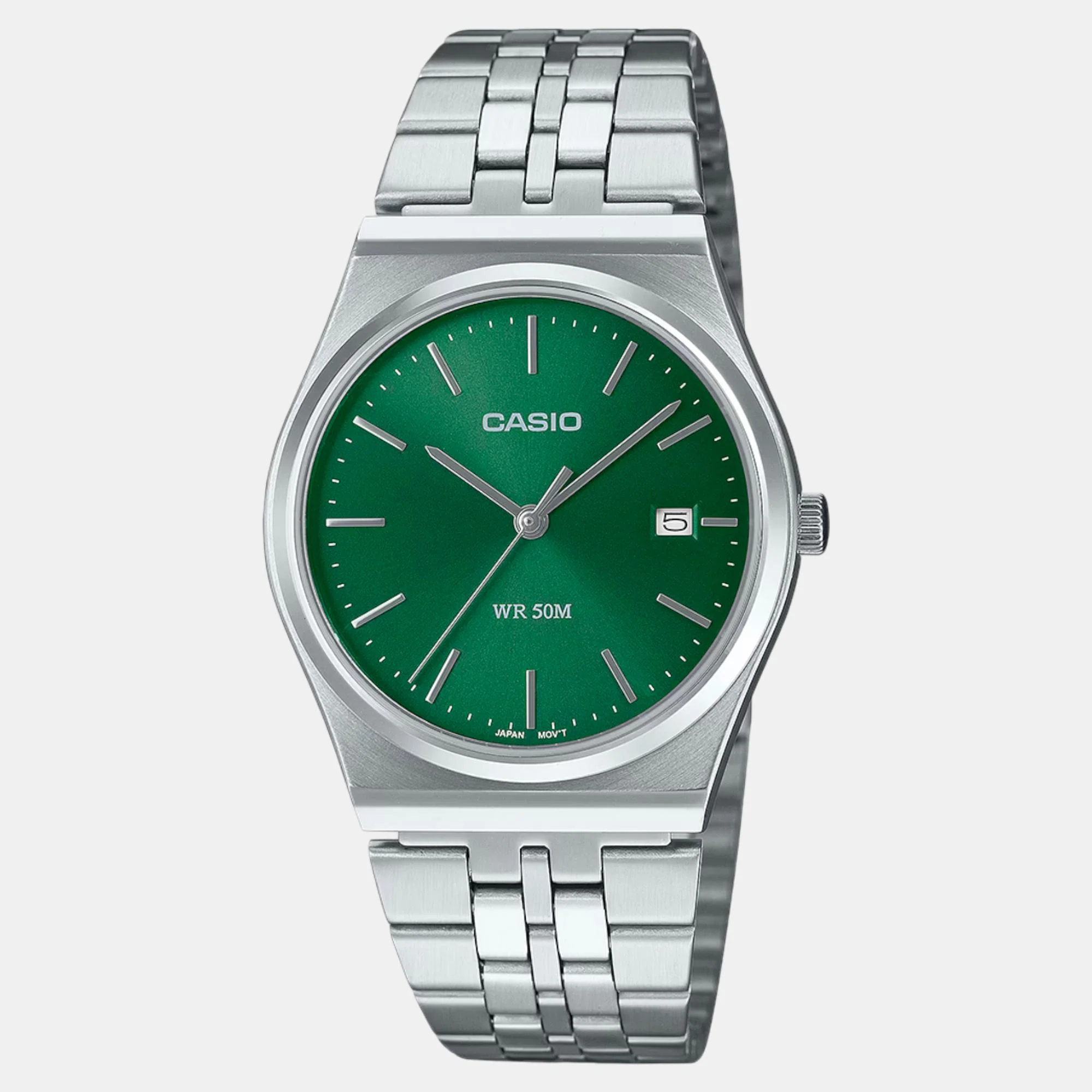 Enticer Men Quartz Green Dial Analog Stainless Steel Watch A2236 - Image 2