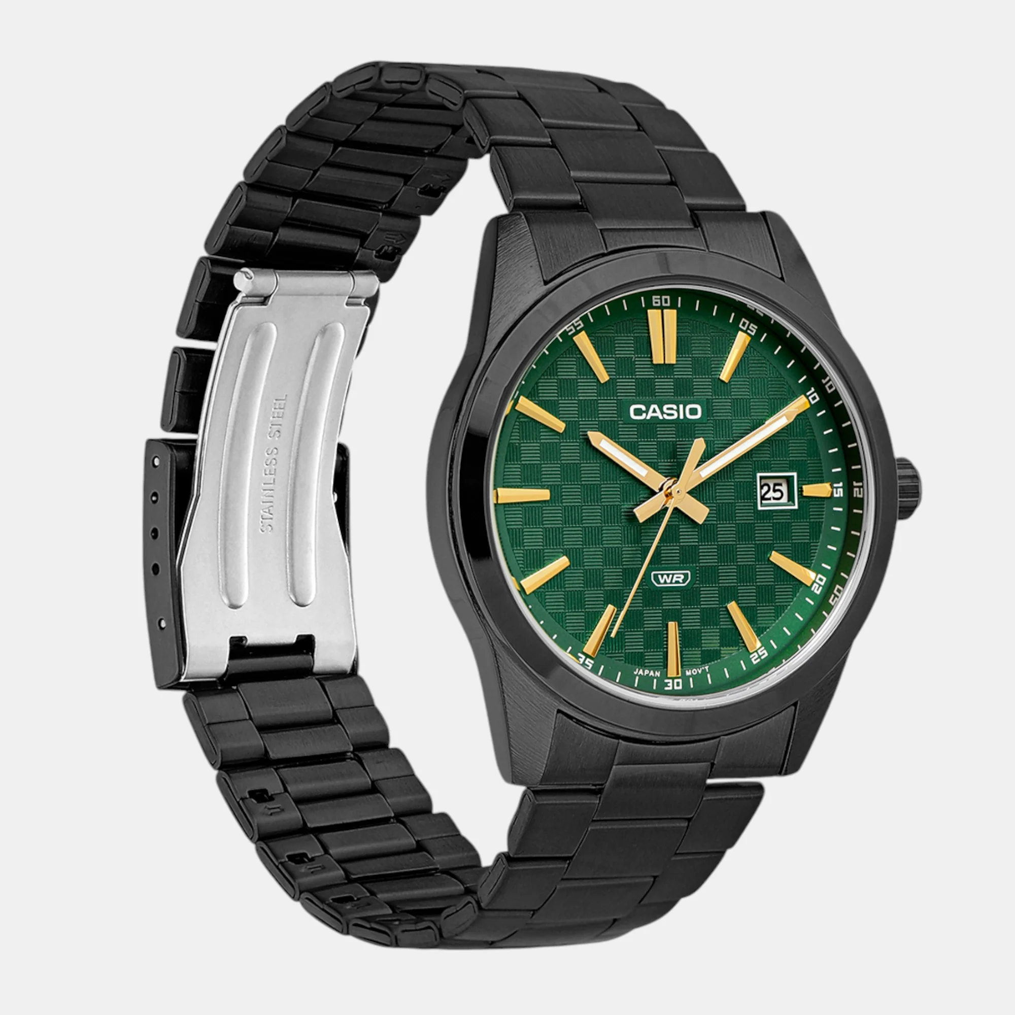 Enticer Men Quartz Green Dial Analog Stainless Steel Watch A2240 - Image 3