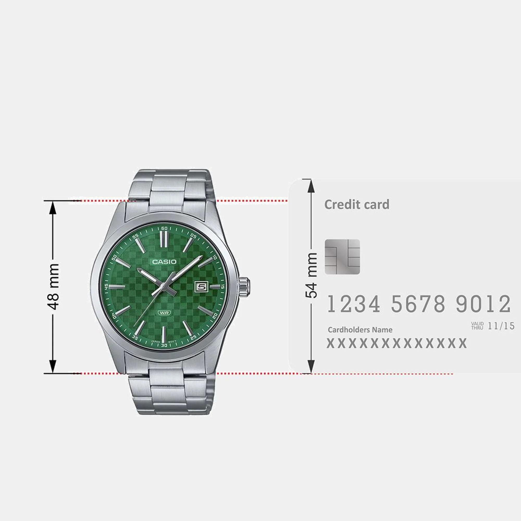 Enticer Men Quartz Green Dial Analog Stainless Steel Watch A2243 - Image 8