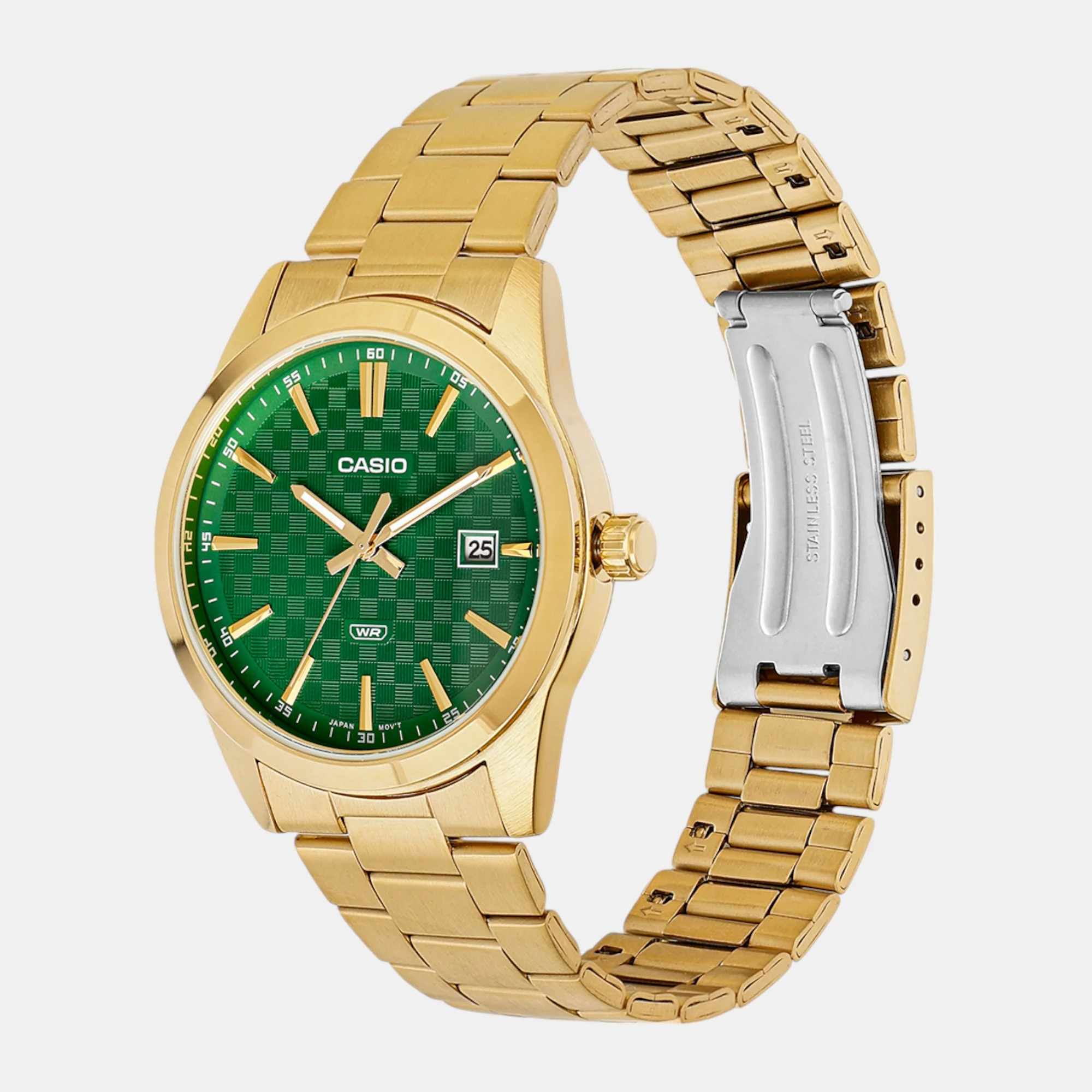 Enticer Men Quartz Green Dial Analog Stainless Steel Watch A2246 - Image 3